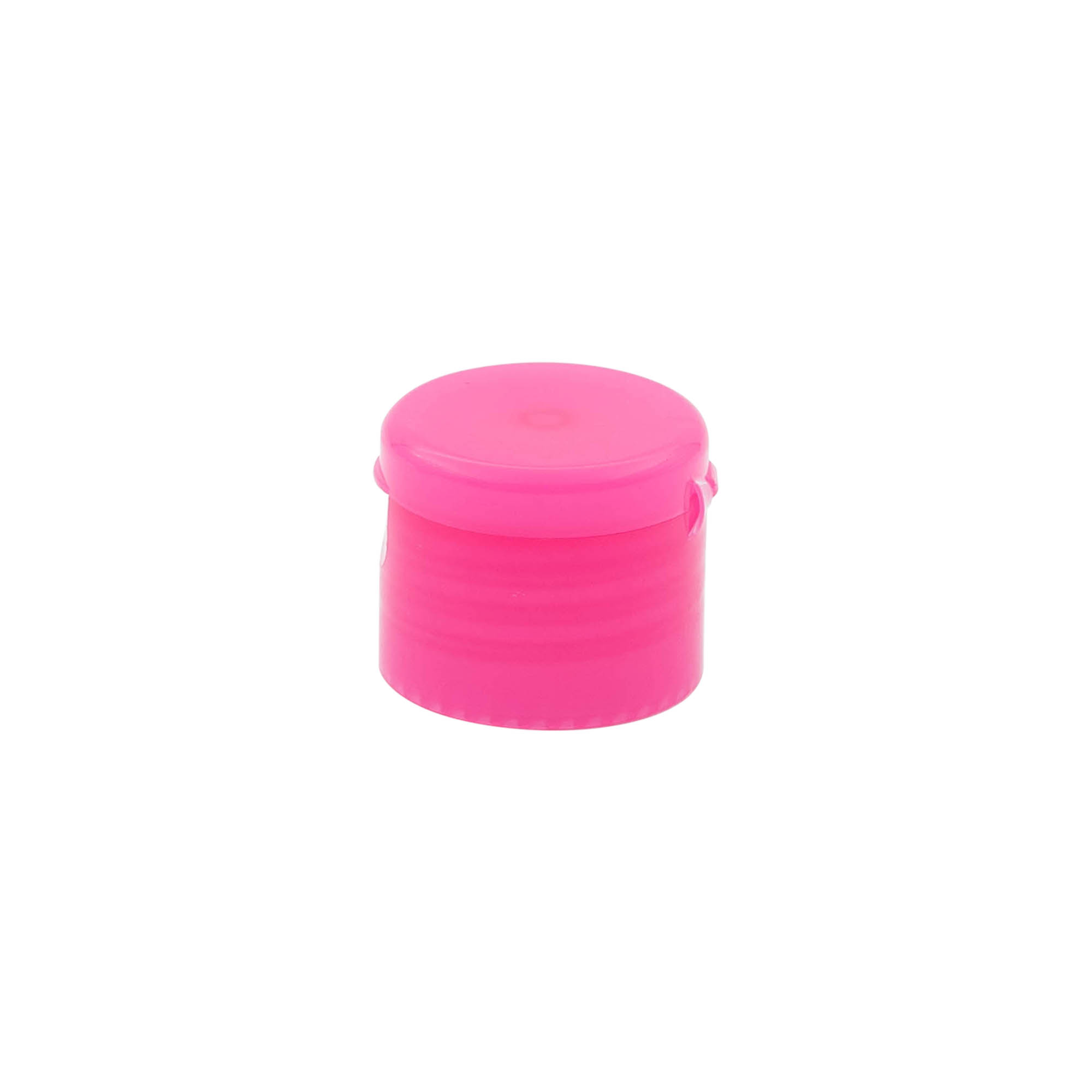 Skruelåg med klaphængsel, PP-plast, pink, til åbning: 24/410 Skruelåg med klaphængsel, PP-plast, pink, til åbning: 24/410