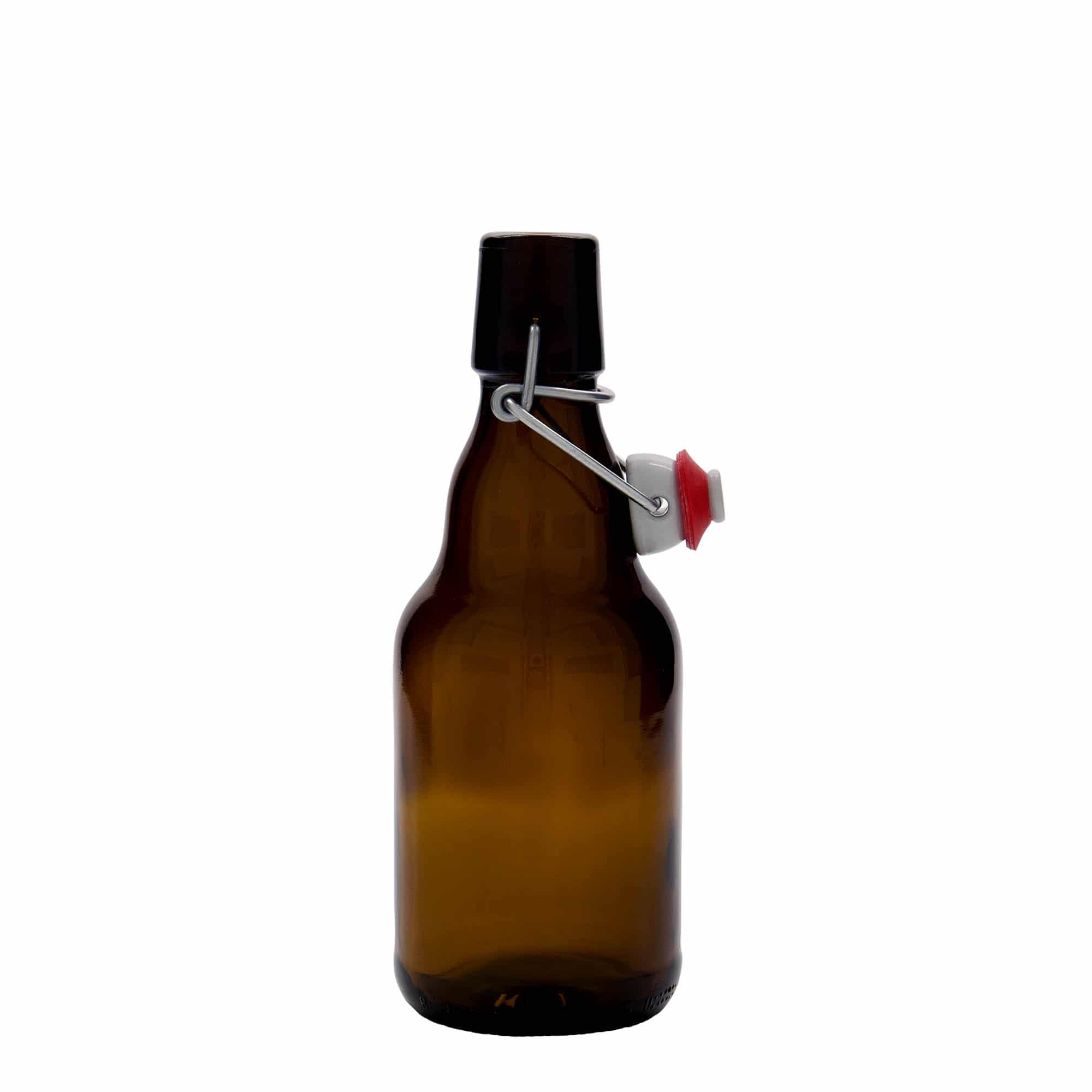 330 ml ølflaske 'Steinie', glas, brun, åbning: Patentlåg