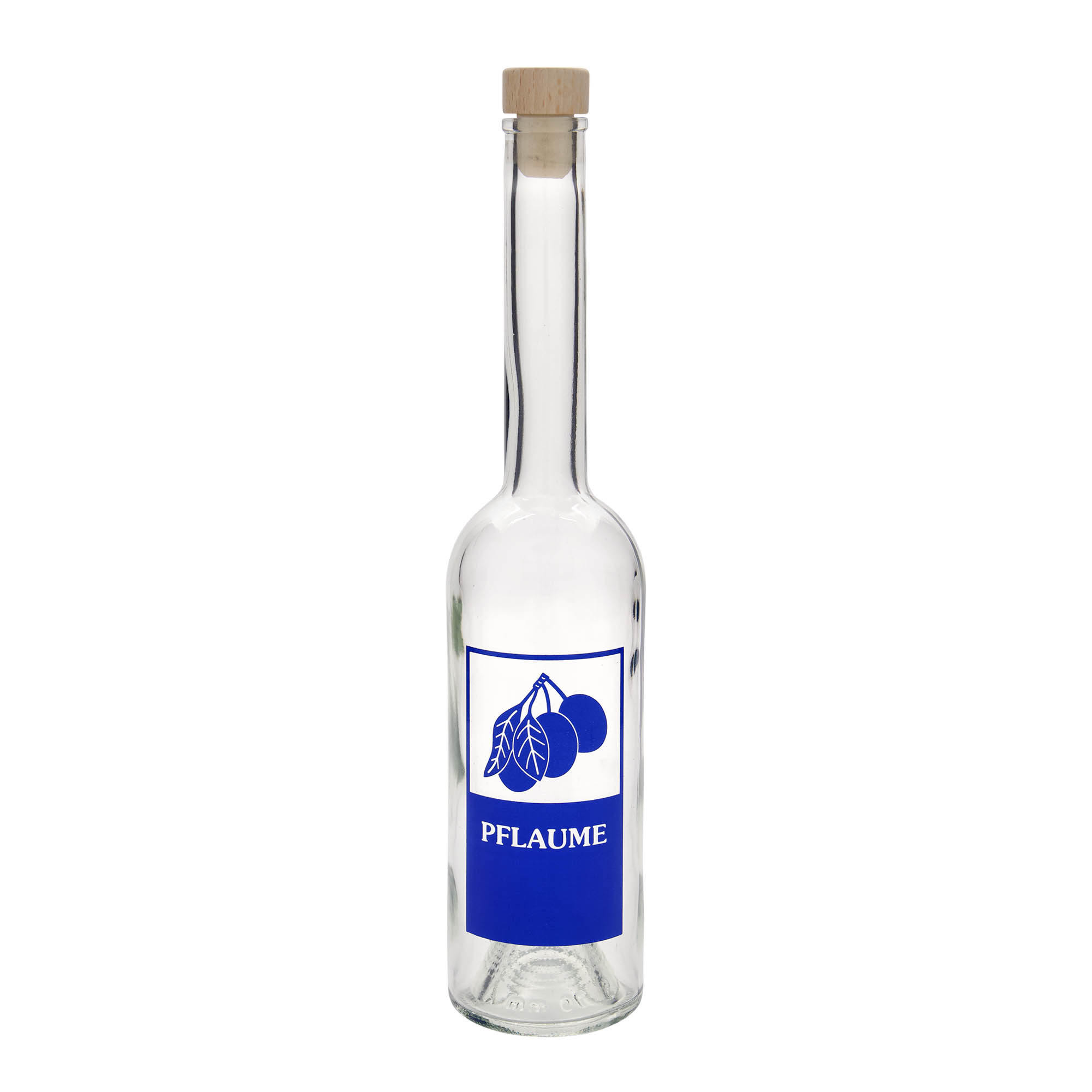 500 ml glasflaske 'Opera', motiv: blomme, åbning: kork 500 ml glasflaske 'Opera', motiv: blomme, åbning: kork