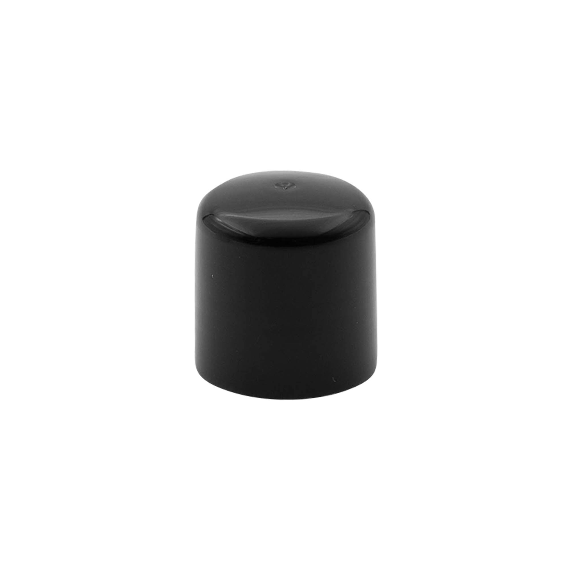 Skruelåg med sprøjteindsats, PP-plast, sort, til tud: 24/410 Skruelåg med sprøjteindsats, PP-plast, sort, til tud: 24/410