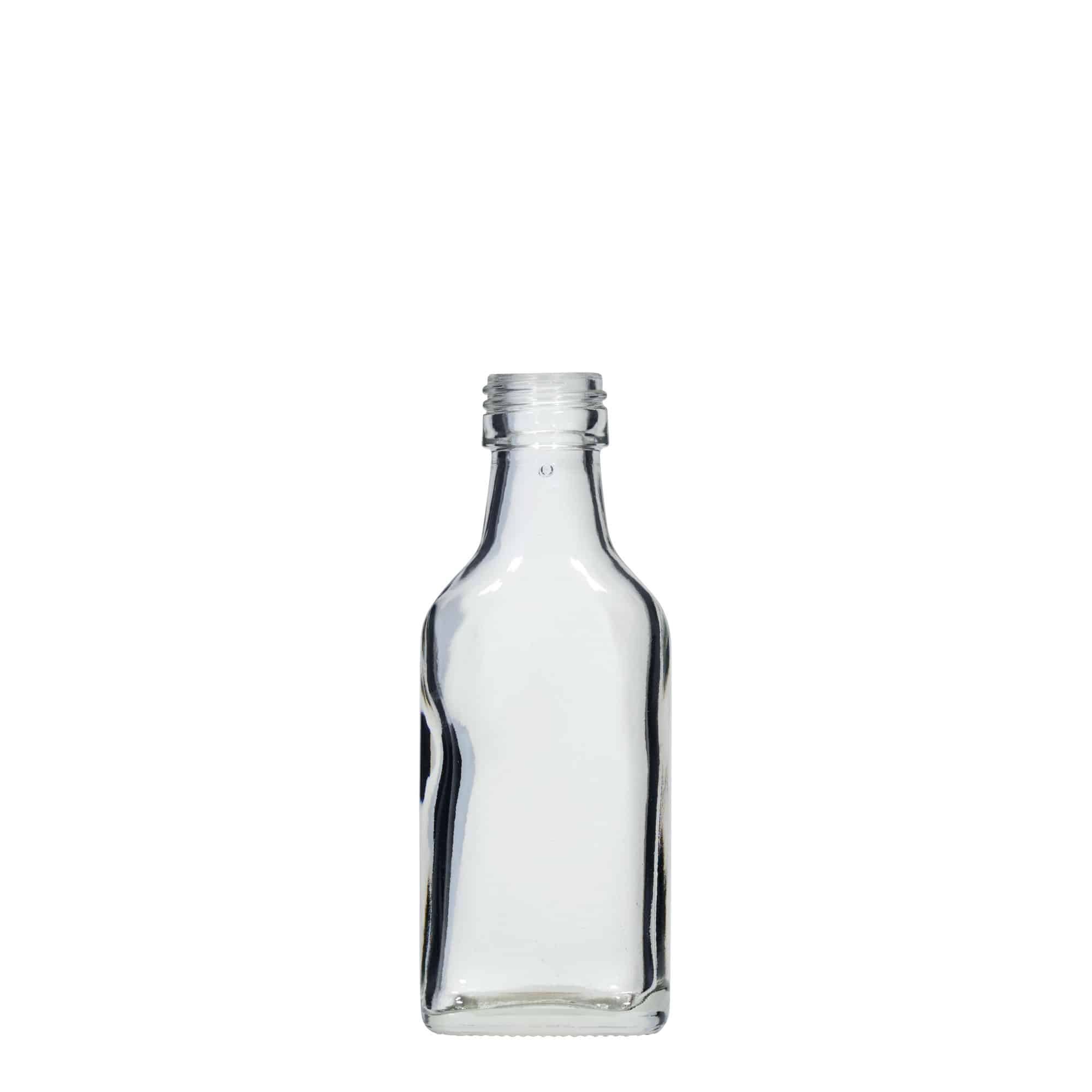40 ml lommelærke, firkantet, åbning: PP 22 40 ml lommelærke, firkantet, åbning: PP 22
