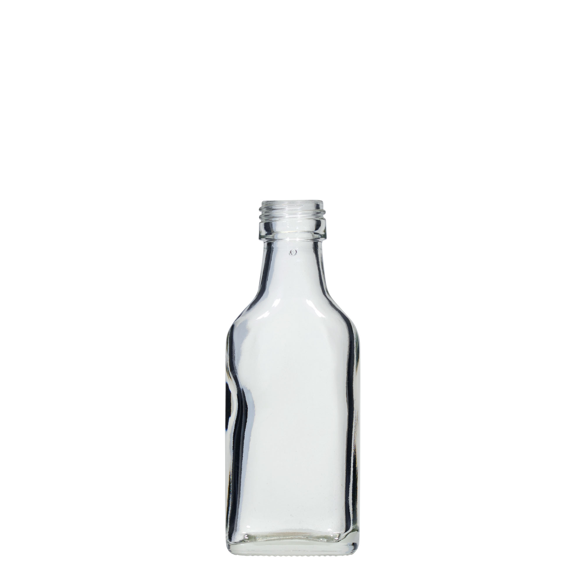 40 ml lommeflaske, rektangulær, åbning: PP 22 40 ml lommeflaske, rektangulær, åbning: PP 22