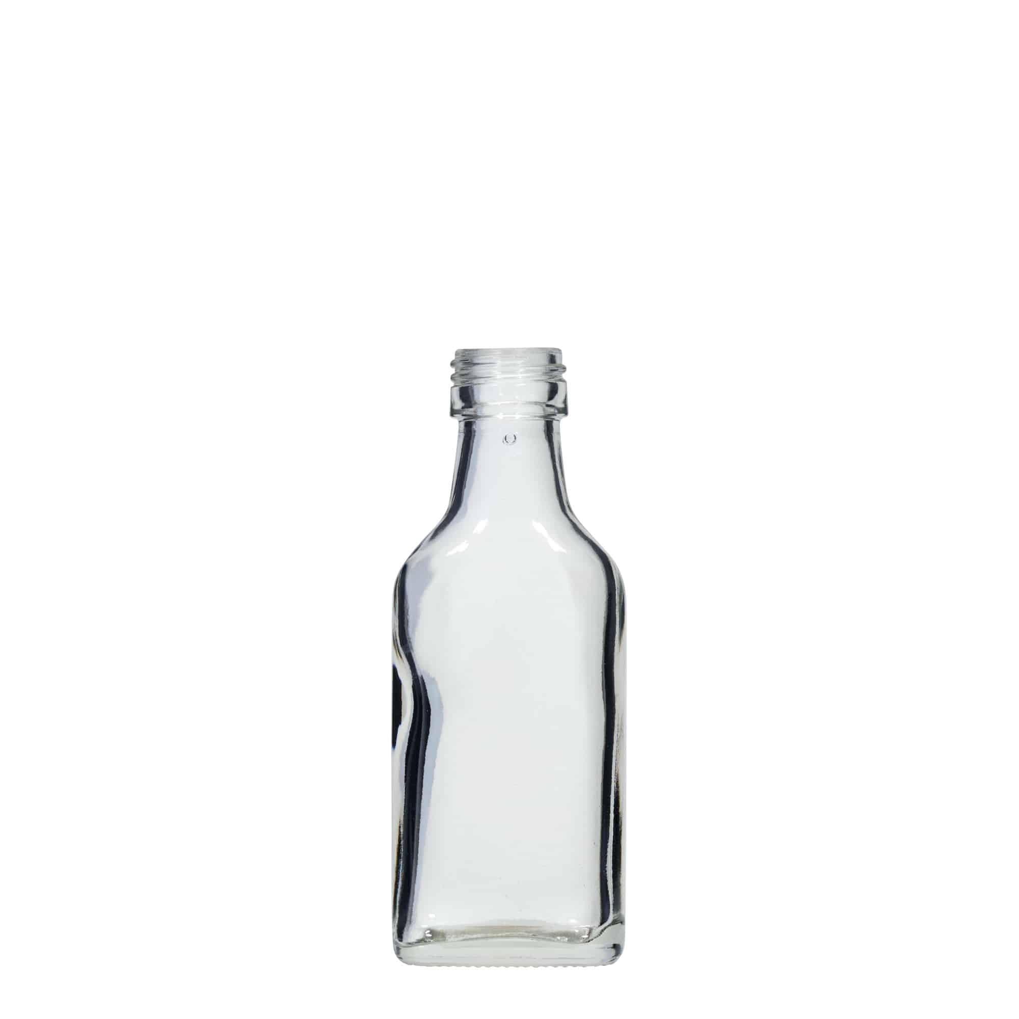 40 ml lommeflaske, rektangulær, åbning: PP 22 40 ml lommeflaske, rektangulær, åbning: PP 22