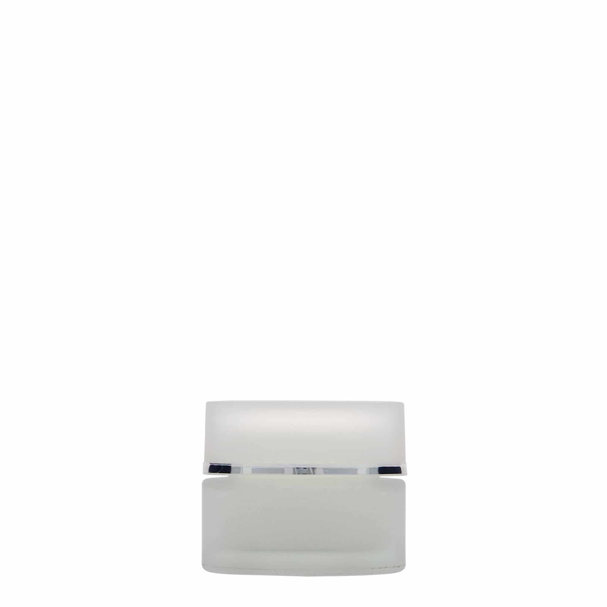 15 ml krukke 'Platin Edition', glas, frostet, åbning: skruelåg