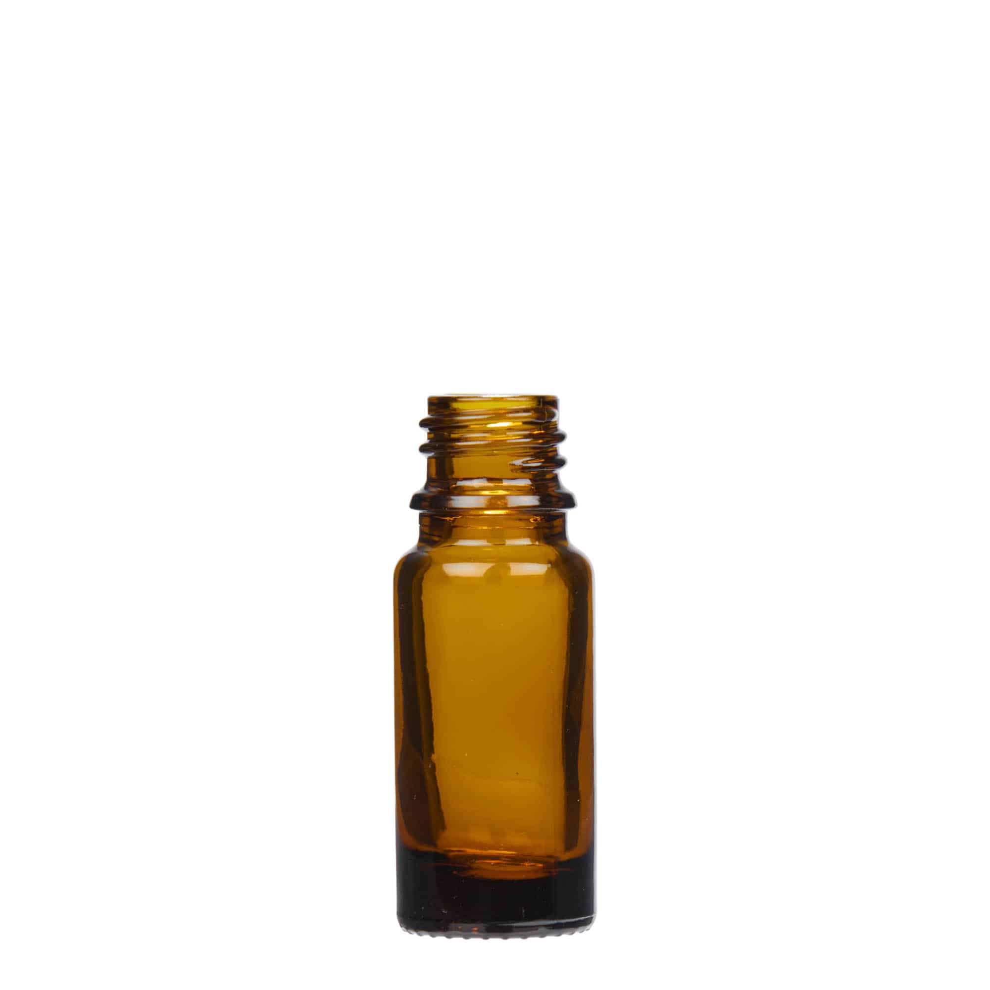 10 ml pipetteflaske, medicin, glas, brun, åbning: DIN 18