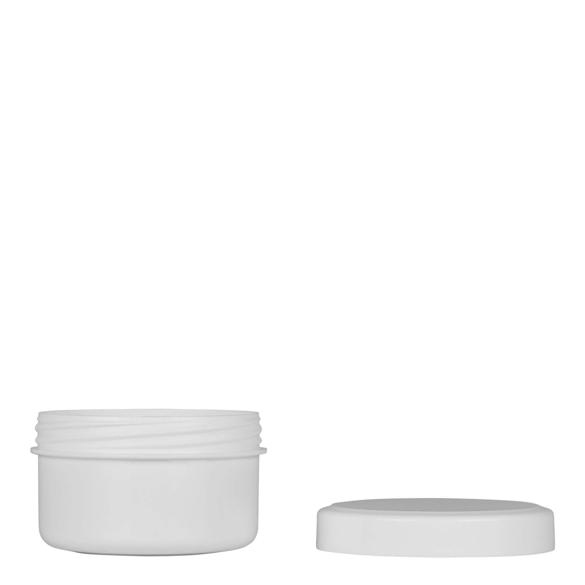 60 ml plastdåse 'White Line', PP, hvid, åbning: skruelåg