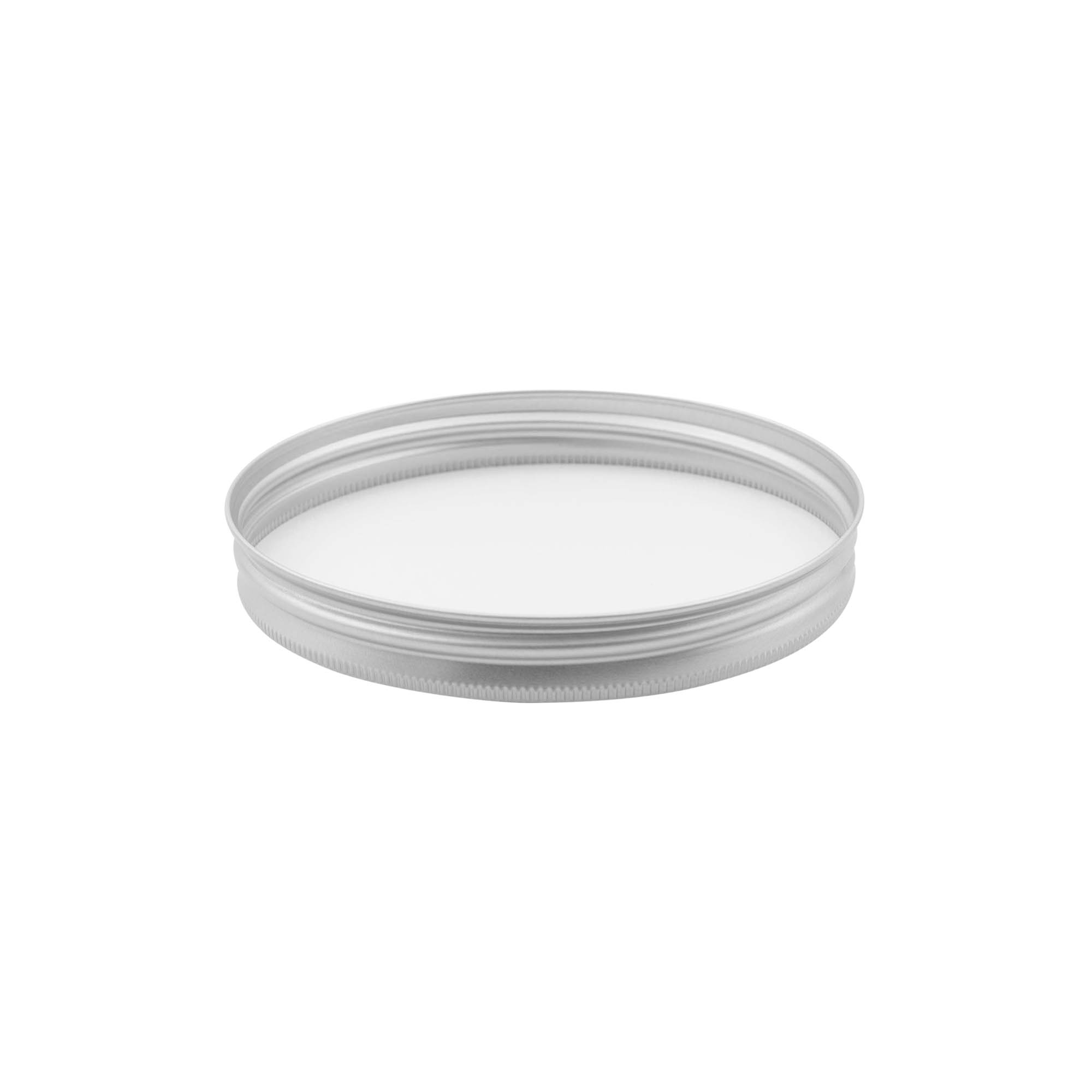 Skruelåg, aluminium, sølv, til munding: 100/400