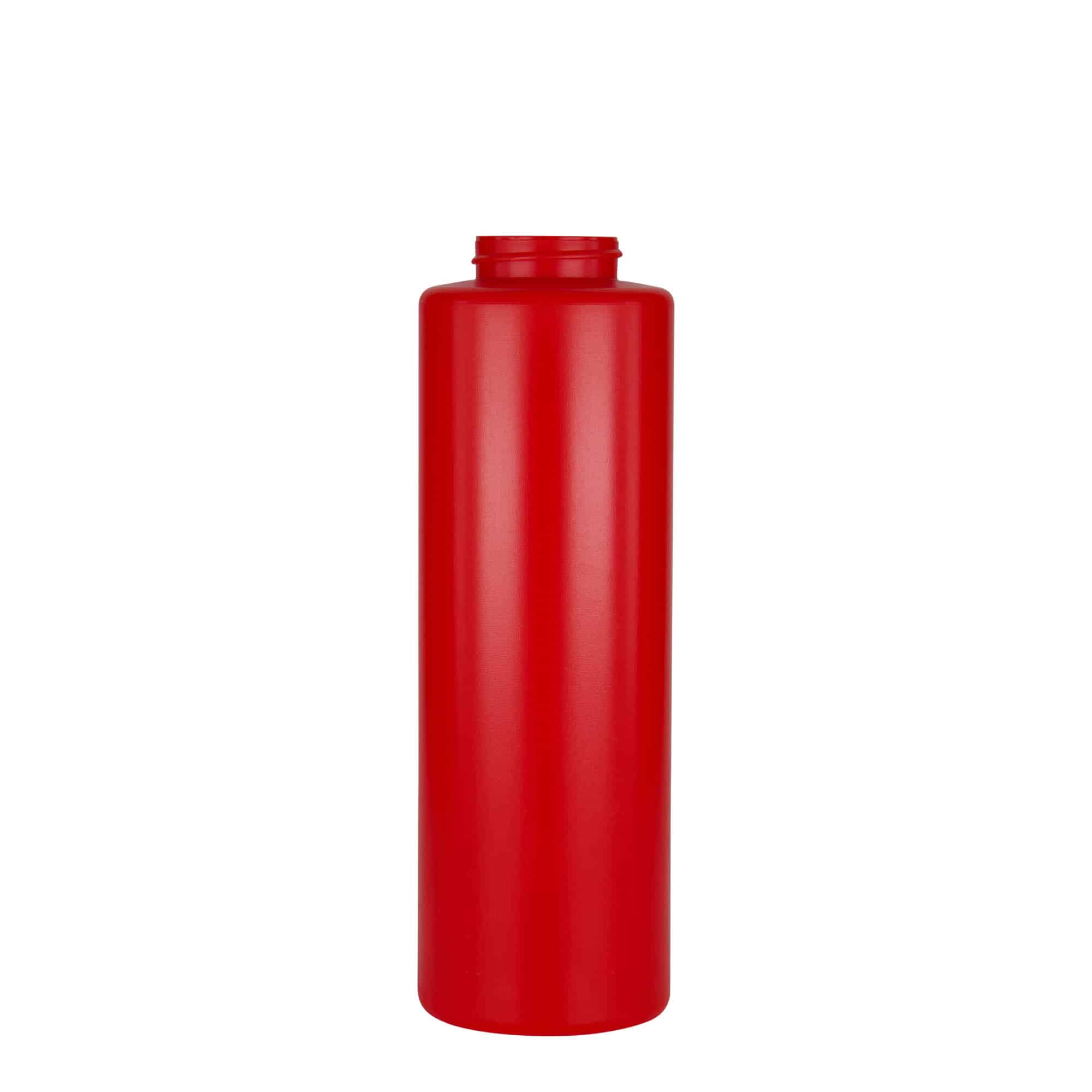 500 ml sauceflaske, LDPE-plast, rød, åbning: 38/400