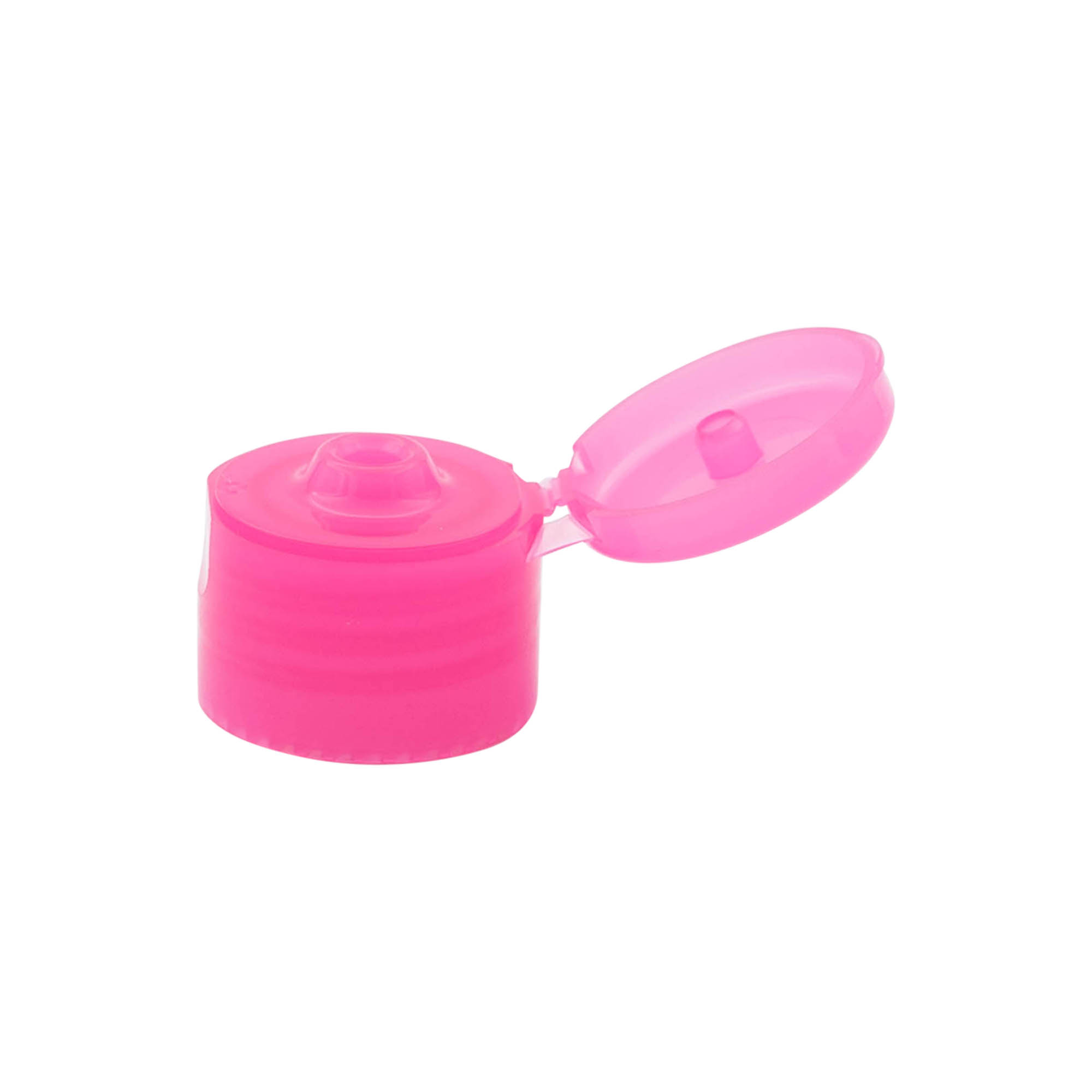 Skruelåg med klaphængsel, PP-plast, pink, til åbning: 24/410 Skruelåg med klaphængsel, PP-plast, pink, til åbning: 24/410