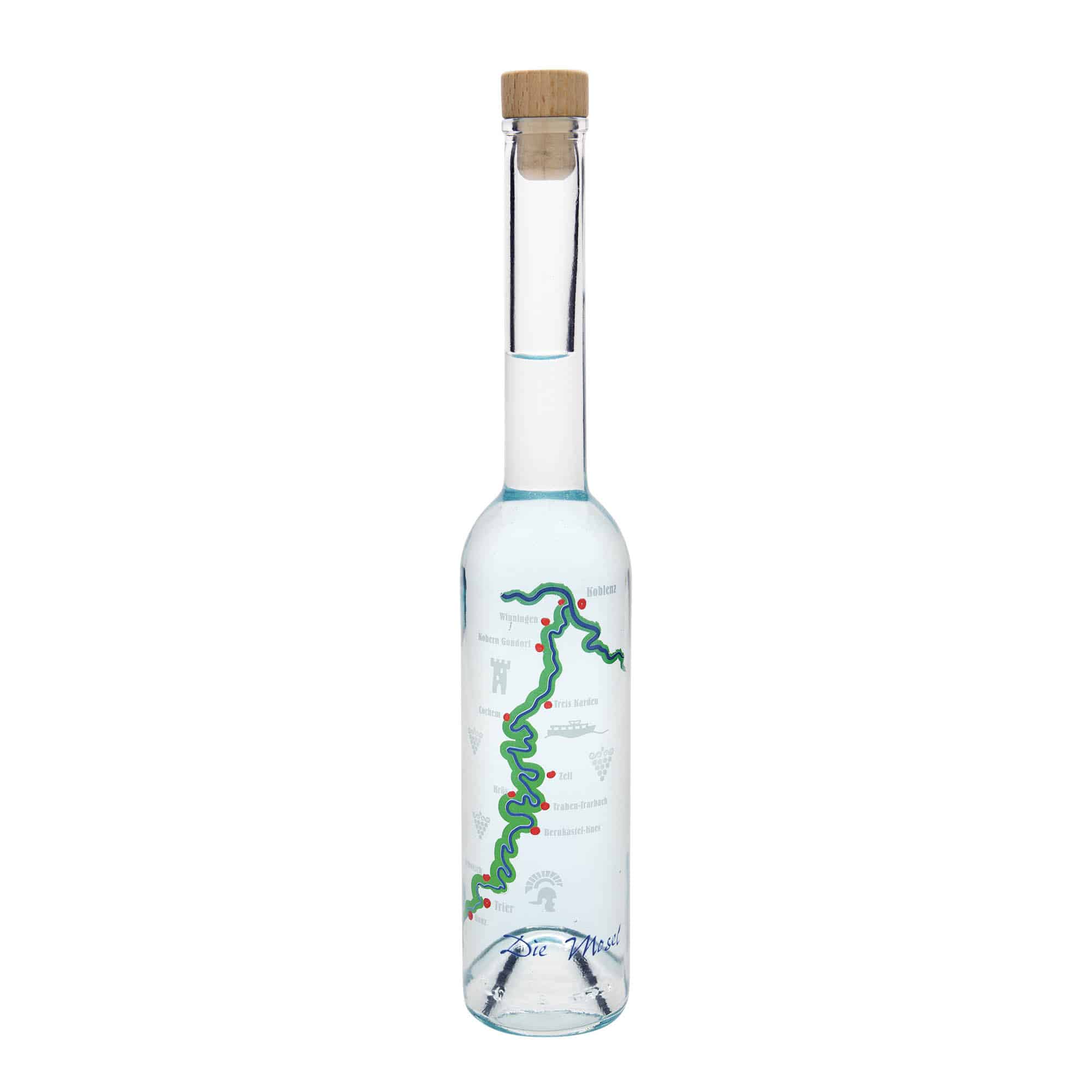 350 ml glasflaske »Opera«, motiv: Mosel, munding: kork