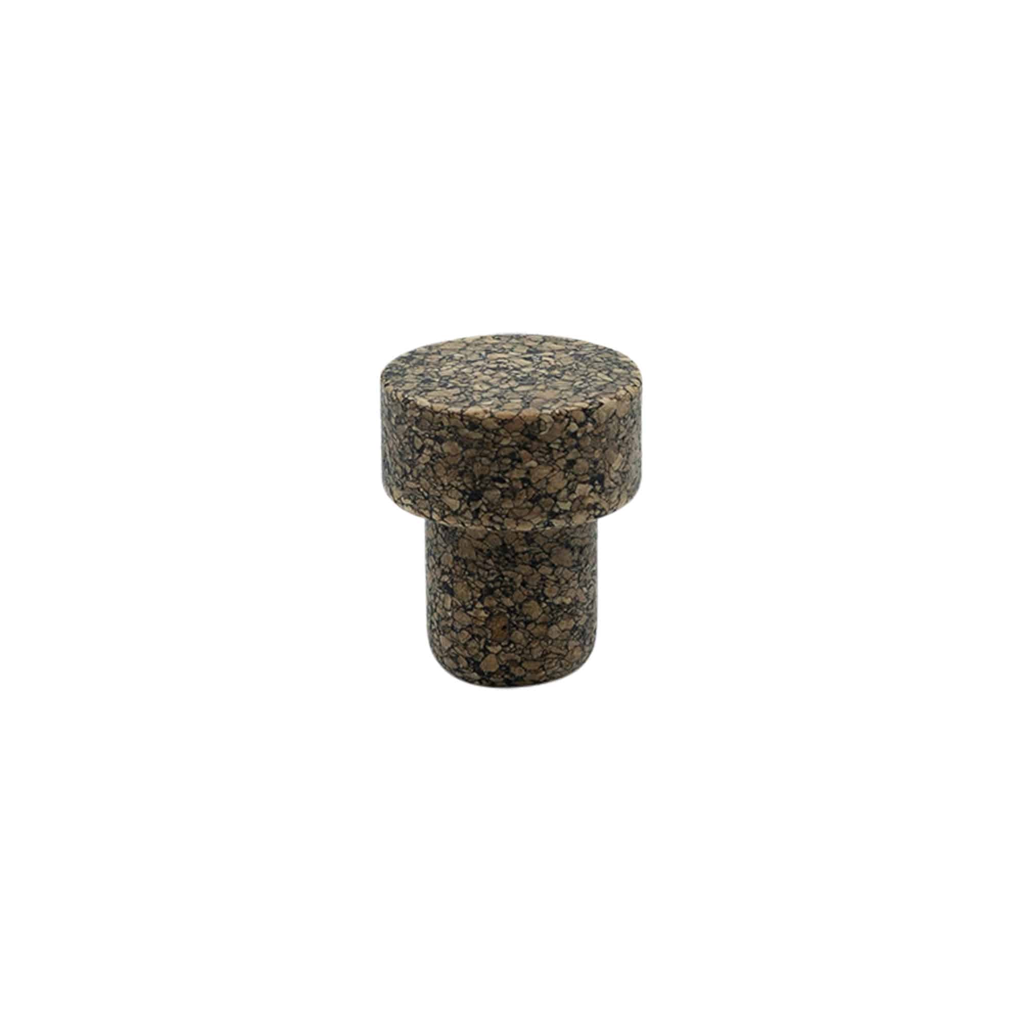 Prop 'Sharp' 19,5 mm, Corkcoal, til åbning: Kork Prop 'Sharp' 19,5 mm, Corkcoal, til åbning: Kork