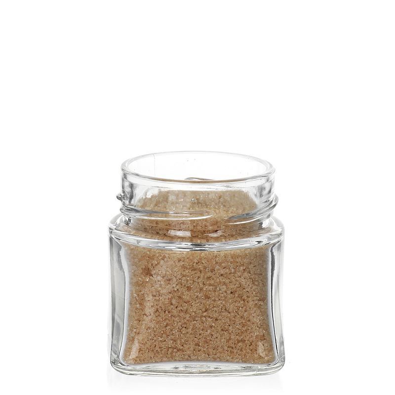 106 ml firkantet glas 'Luxor', åbning: Deep-Twist-Off (DTO 58)