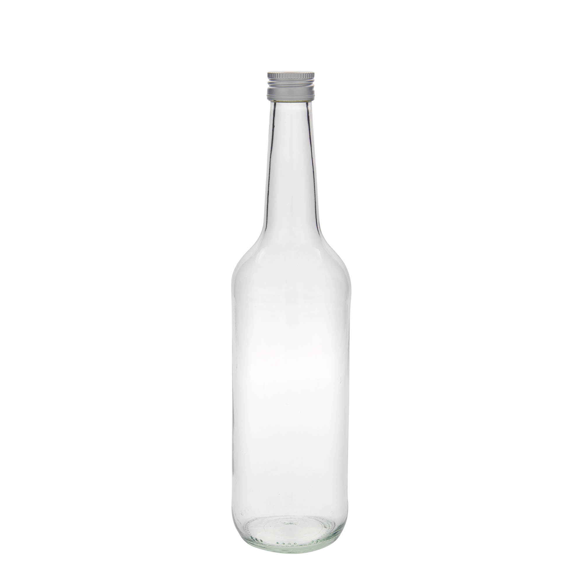 700 ml glasflaske med lige hals, åbning: PP 28