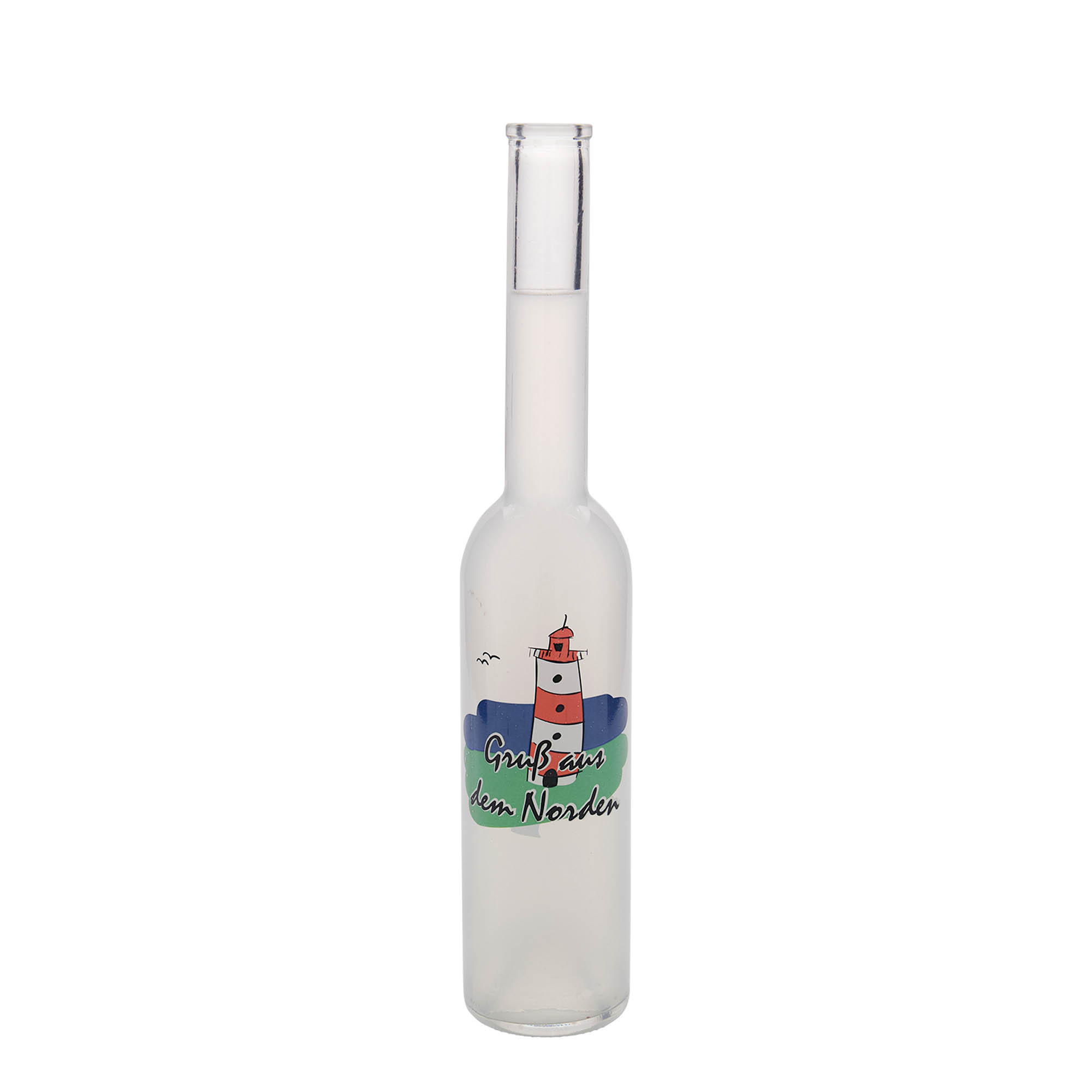 350 ml glasflaske 'Opera', motiv: Norden, åbning: kork 350 ml glasflaske 'Opera', motiv: Norden, åbning: kork