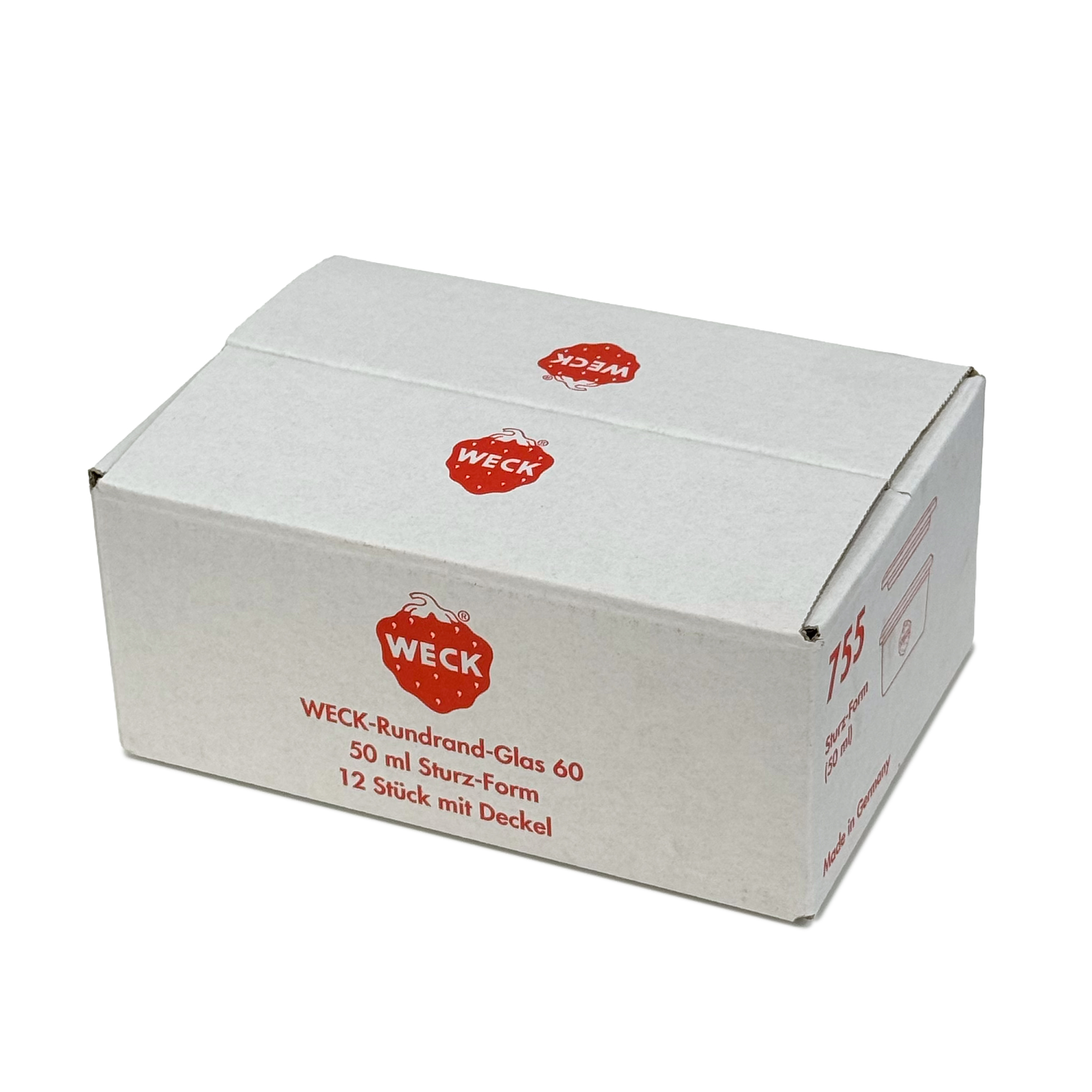 12x 50 ml WECK-sturzglas med glaslåg RR 60