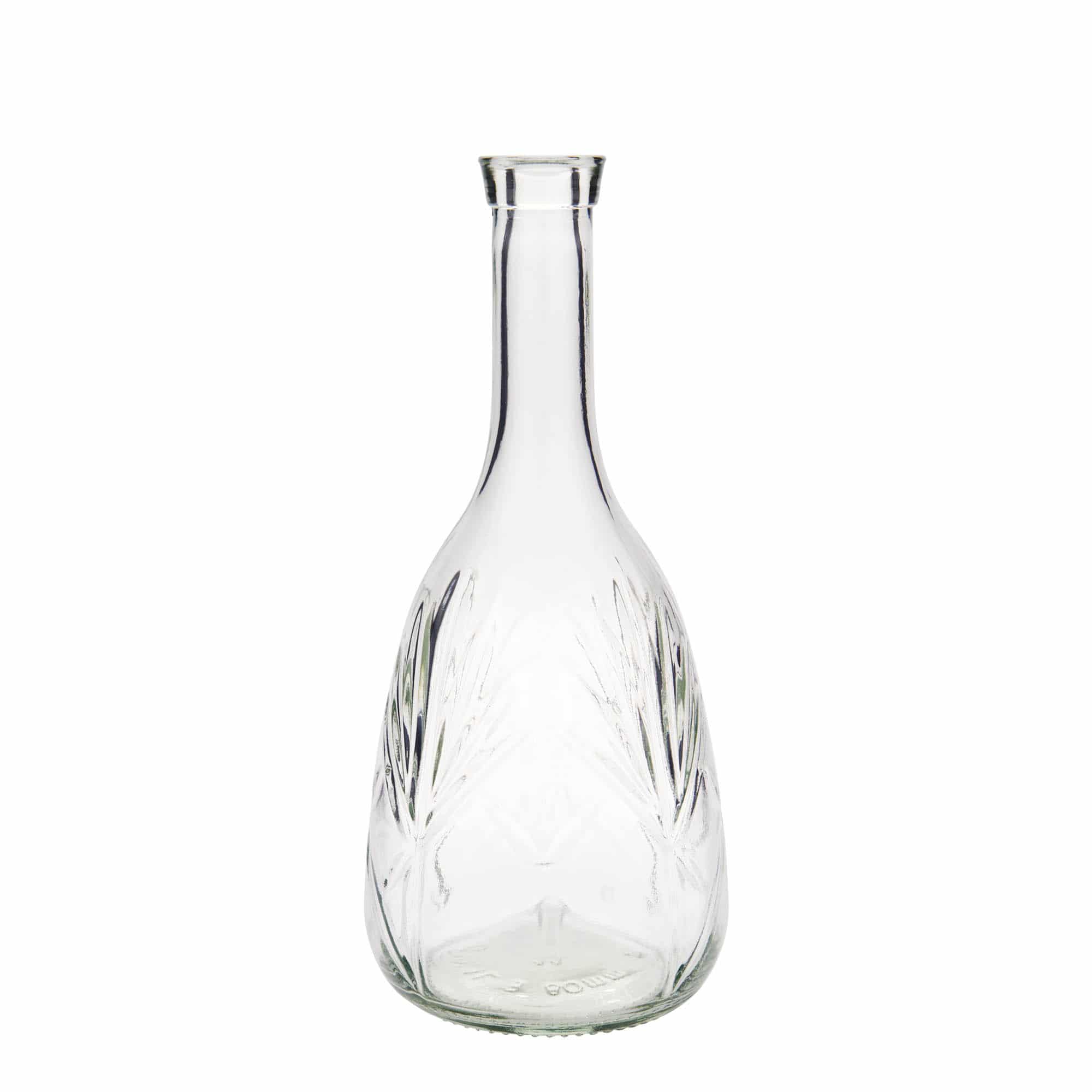 1.000 ml glasflaske 'Reliefa', åbning: Kork 1.000 ml glasflaske 'Reliefa', åbning: Kork