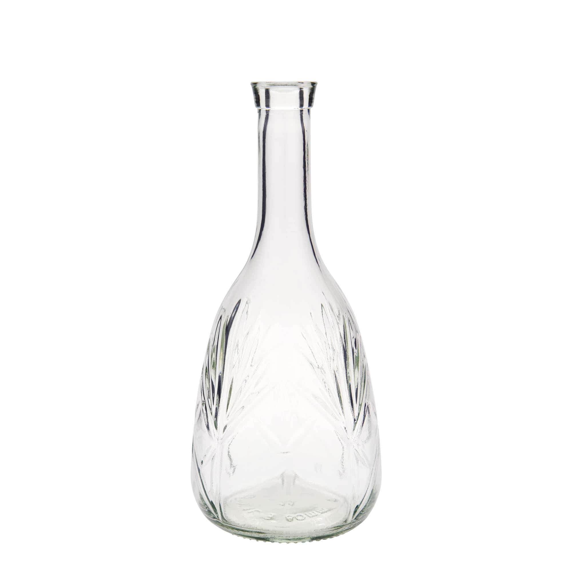 1.000 ml glasflaske 'Reliefa', åbning: kork