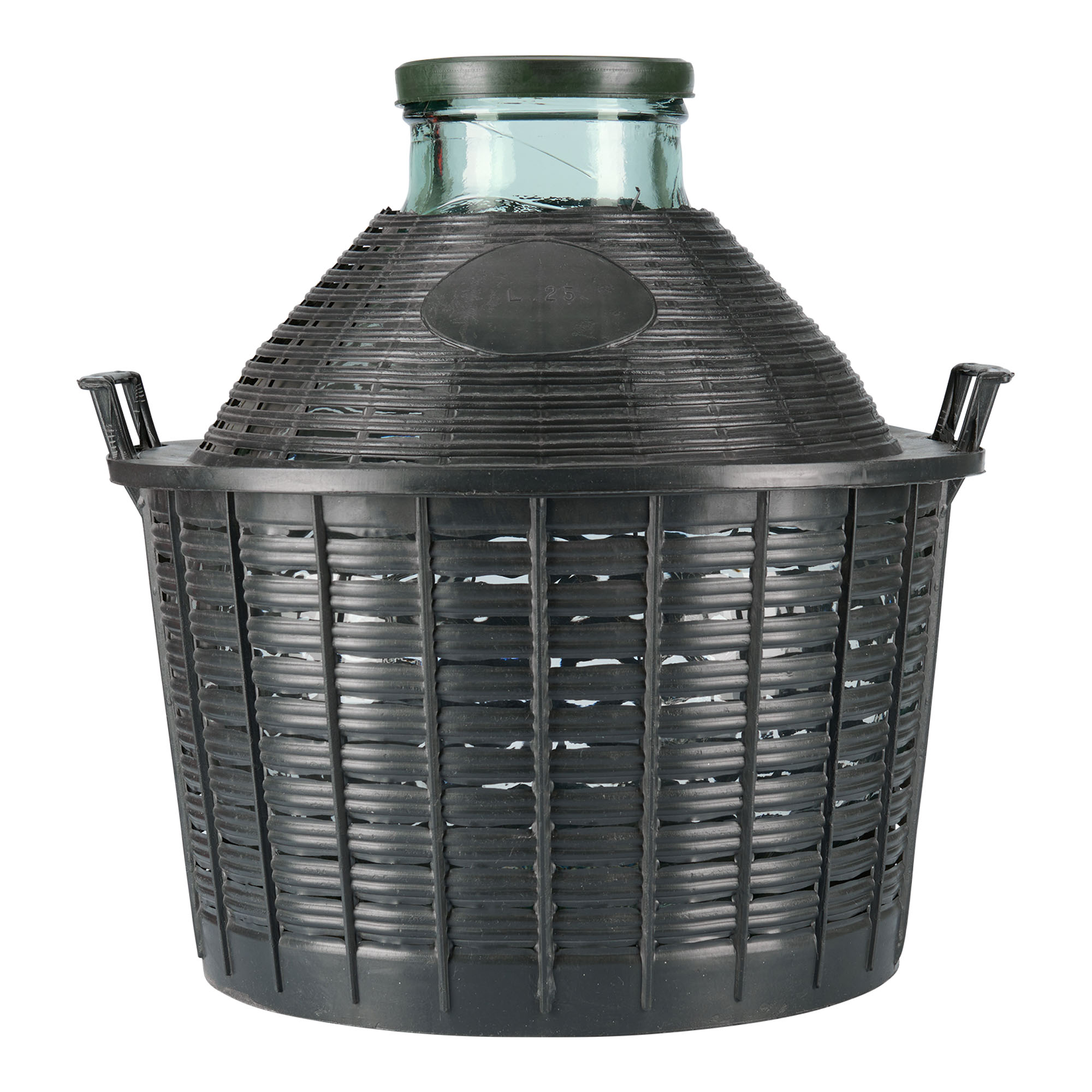 25 l ballonflaske med vid hals, glas, åbning: pålægslåg 25 l ballonflaske med vid hals, glas, åbning: pålægslåg