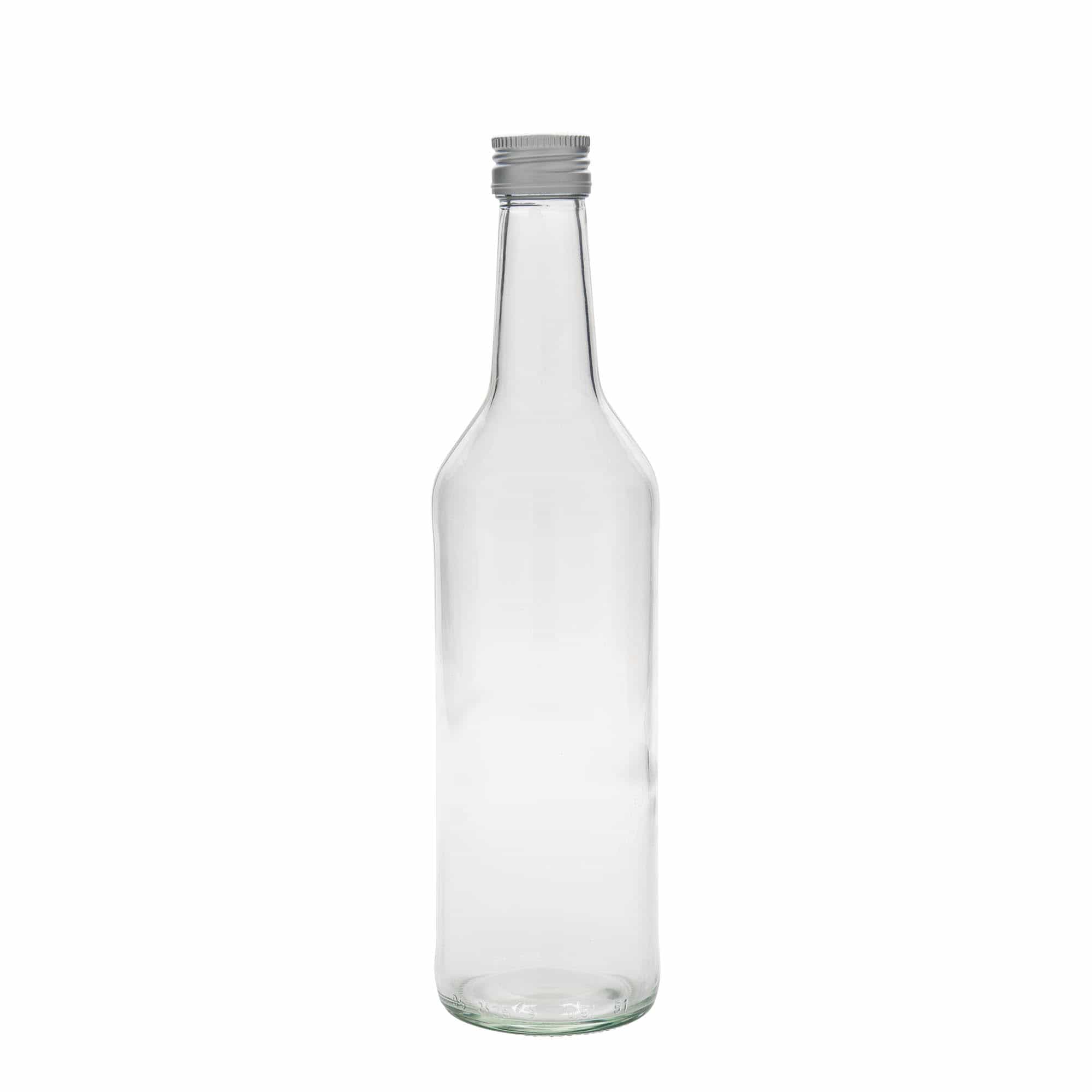 500 ml glasflaske, lige hals, åbning: PP 28