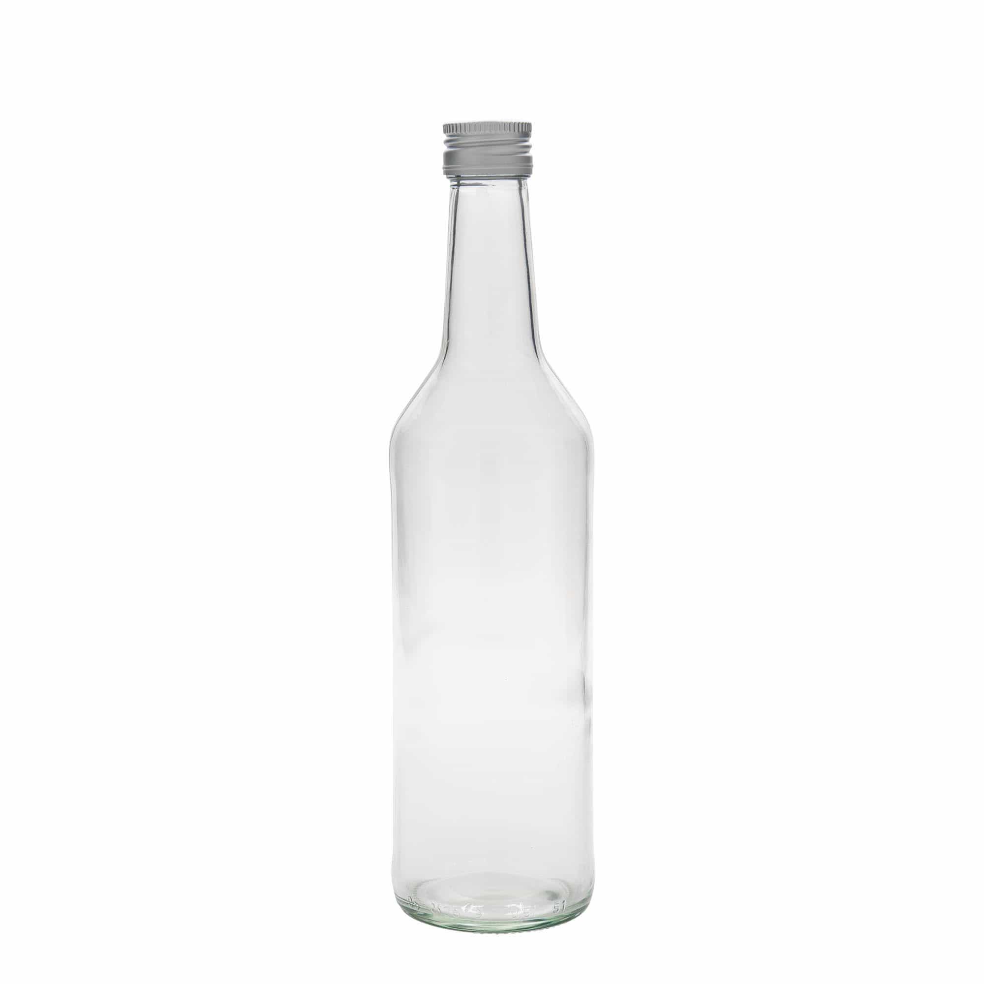 500 ml glasflaske med lige hals, åbning: PP 28