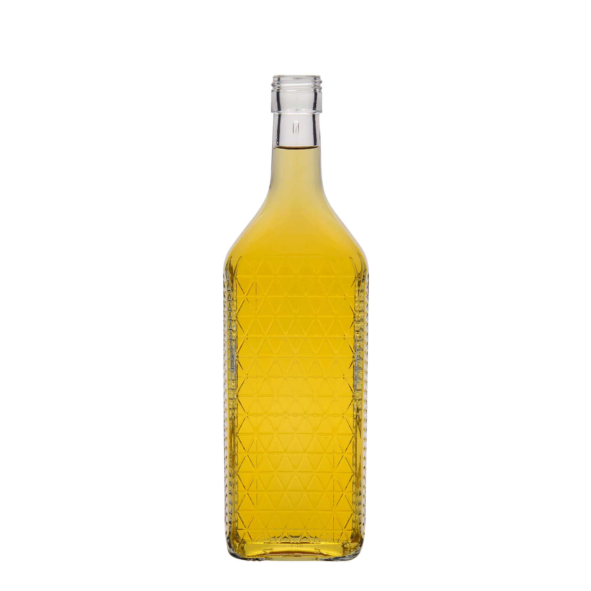 700 ml glasflaske 'Caruso', firkantet, åbning: PP 31,5
