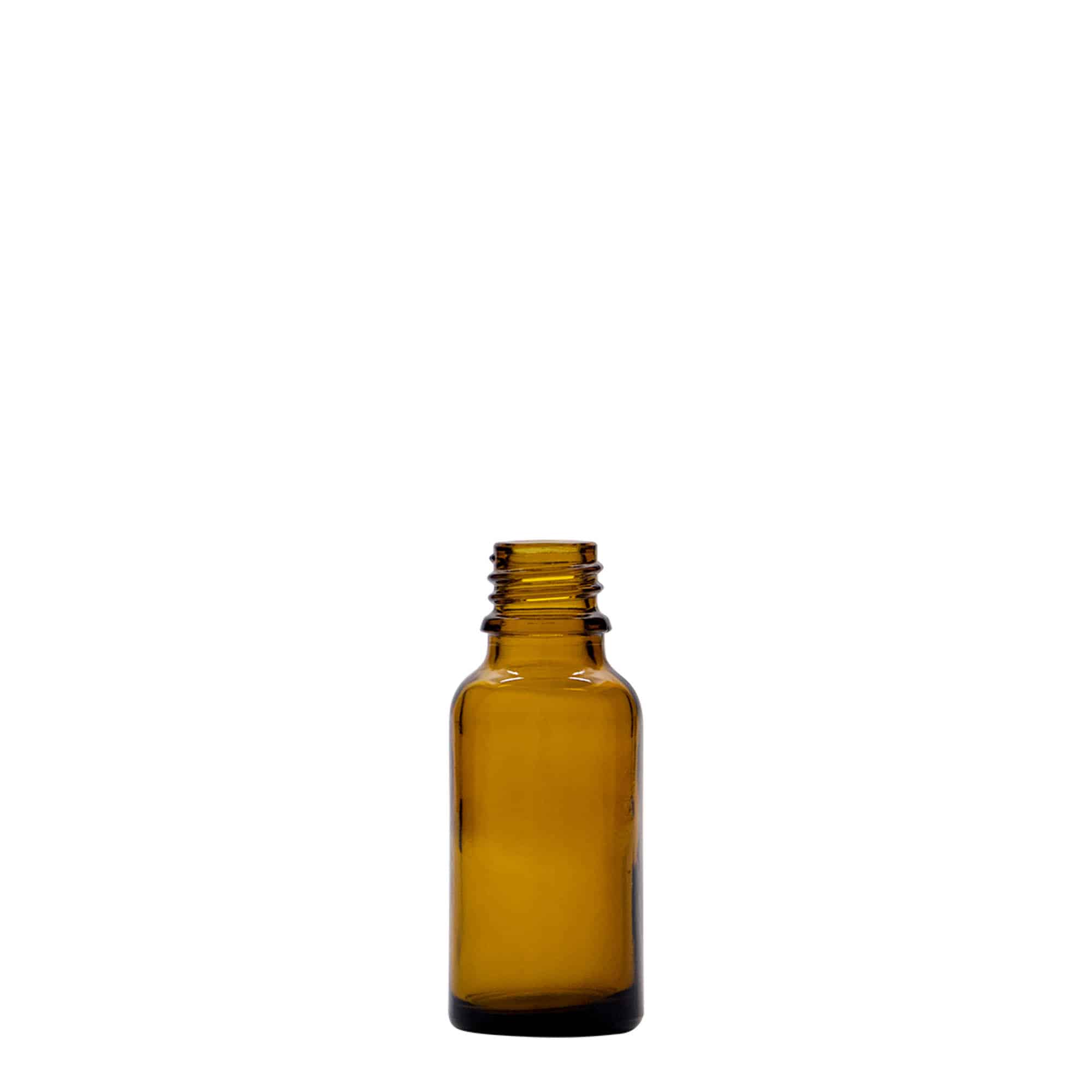 20 ml medicinflaske, glas, brun, åbning: DIN 18 20 ml medicinflaske, glas, brun, åbning: DIN 18