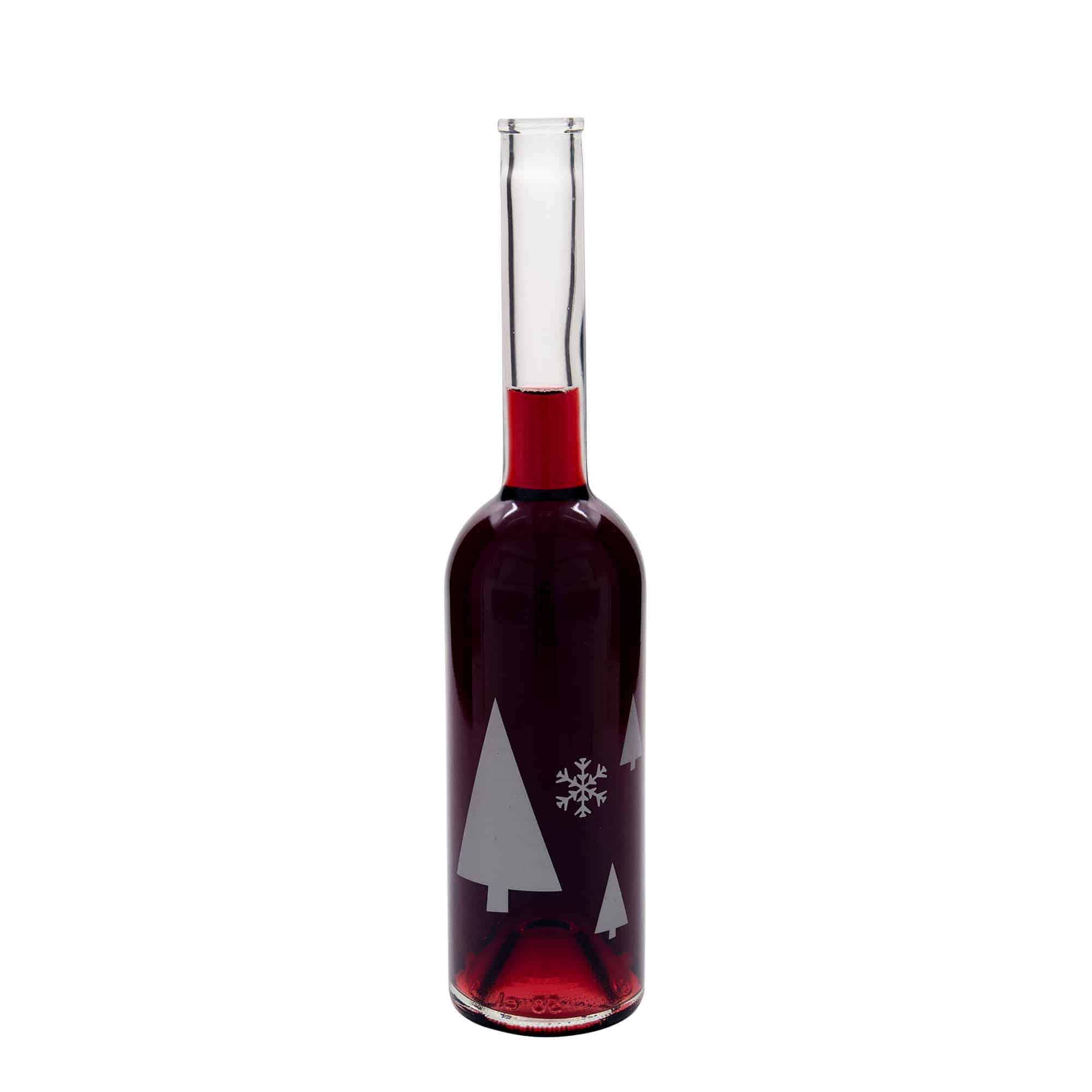 500 ml glasflaske 'Opera', motiv: Snefnug, åbning: Kork