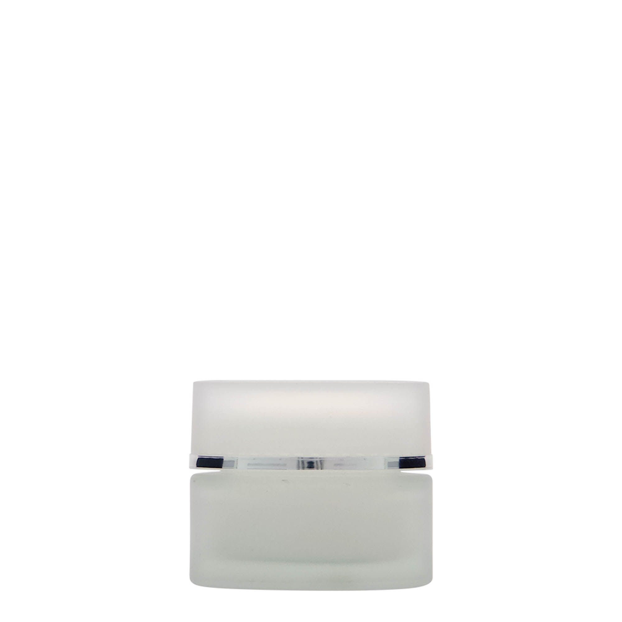 30 ml krukke 'Platin Edition', glas, frostet, åbning: skruelåg