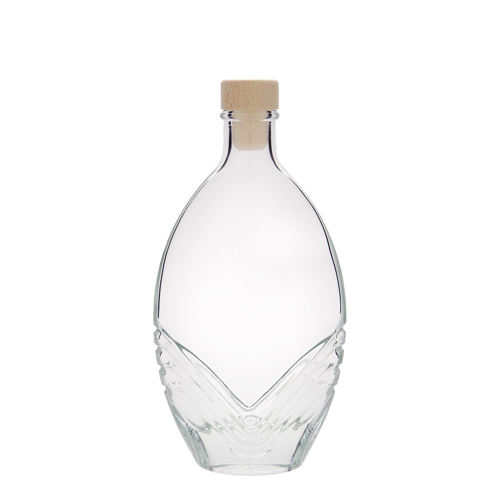 200 ml glasflaske 'Florence', oval, munding: kork
