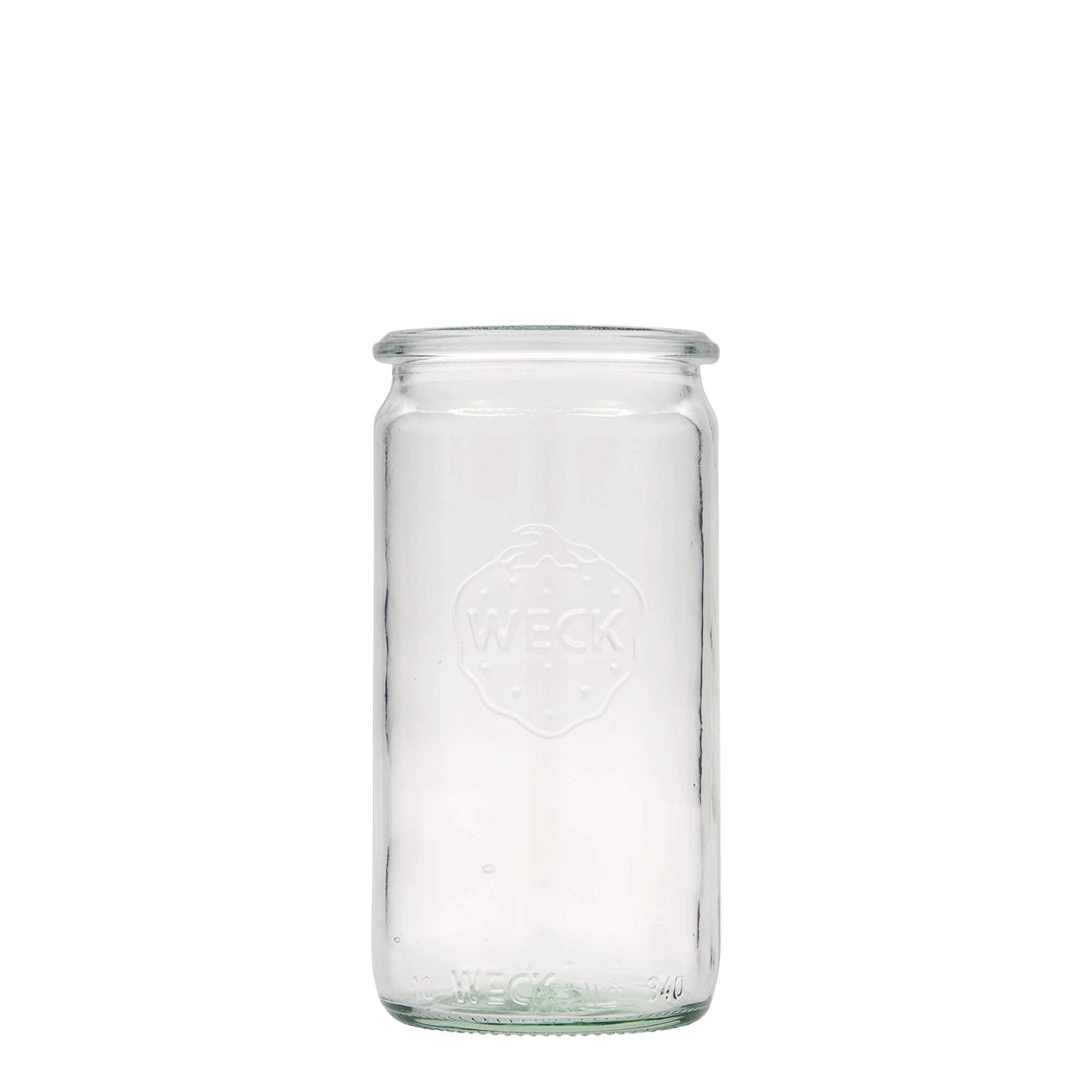 340 ml WECK-cylinderglas, munding: rundkant