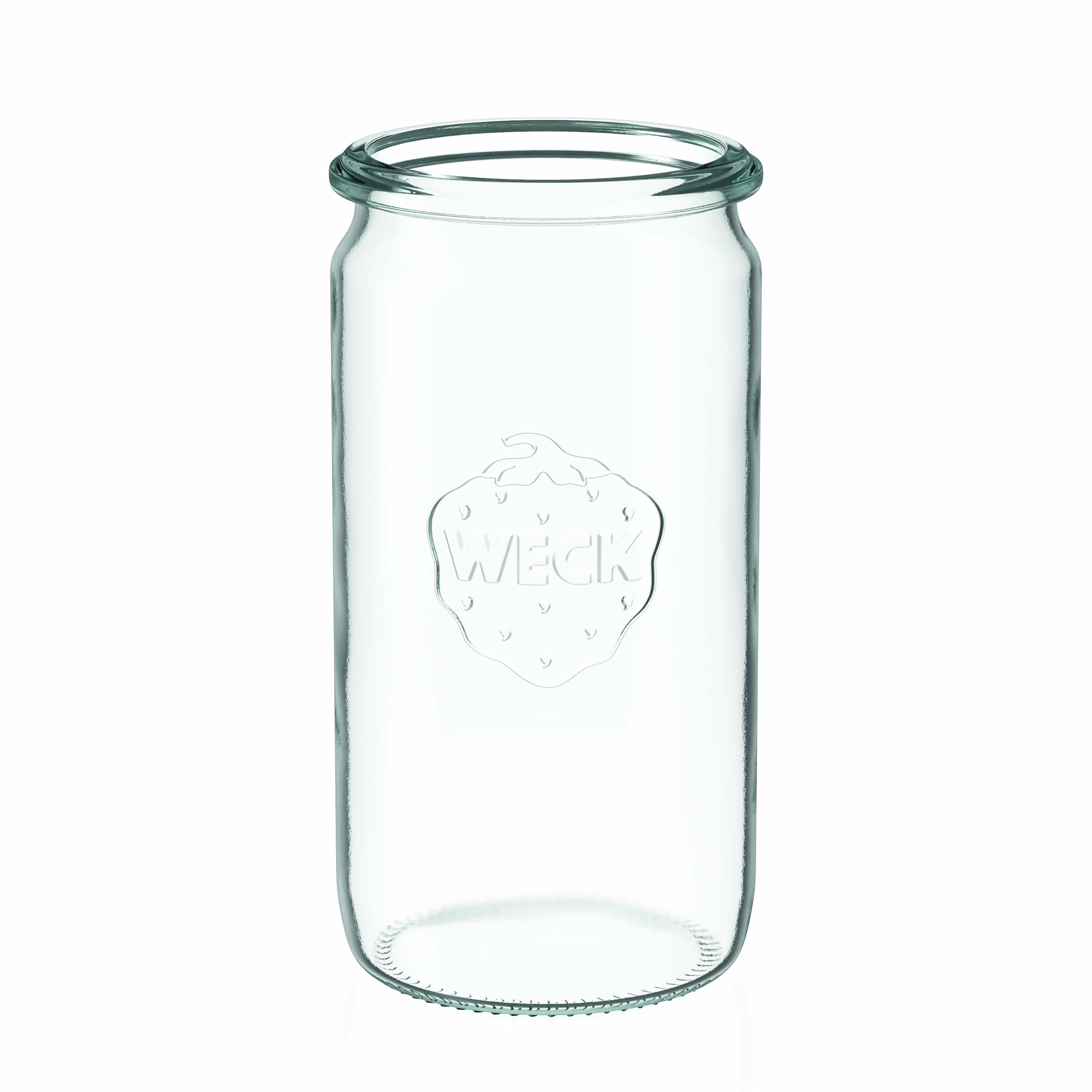 340 ml WECK-cylinderglas, munding: rundkant