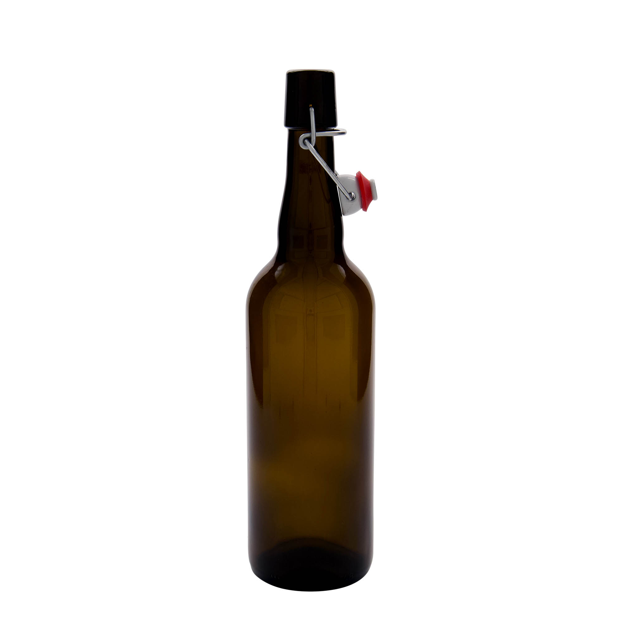 750 ml ølflaske Belgien, glas, brun, åbning: patentprop