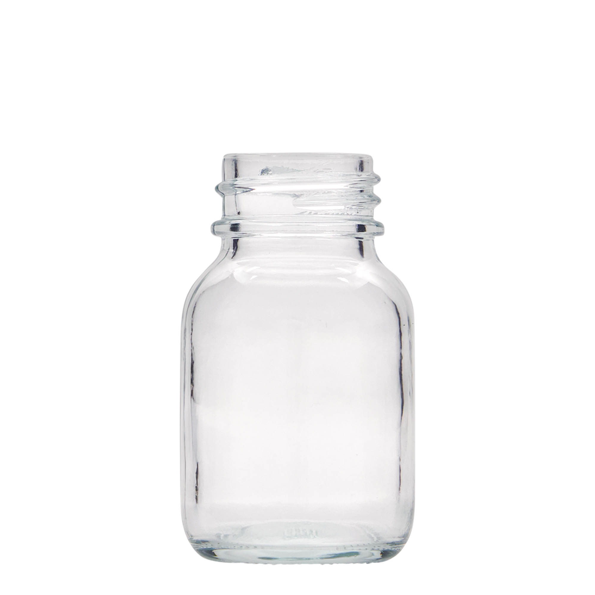 50 ml bredhalsglas, åbning: DIN 32 50 ml bredhalsglas, åbning: DIN 32