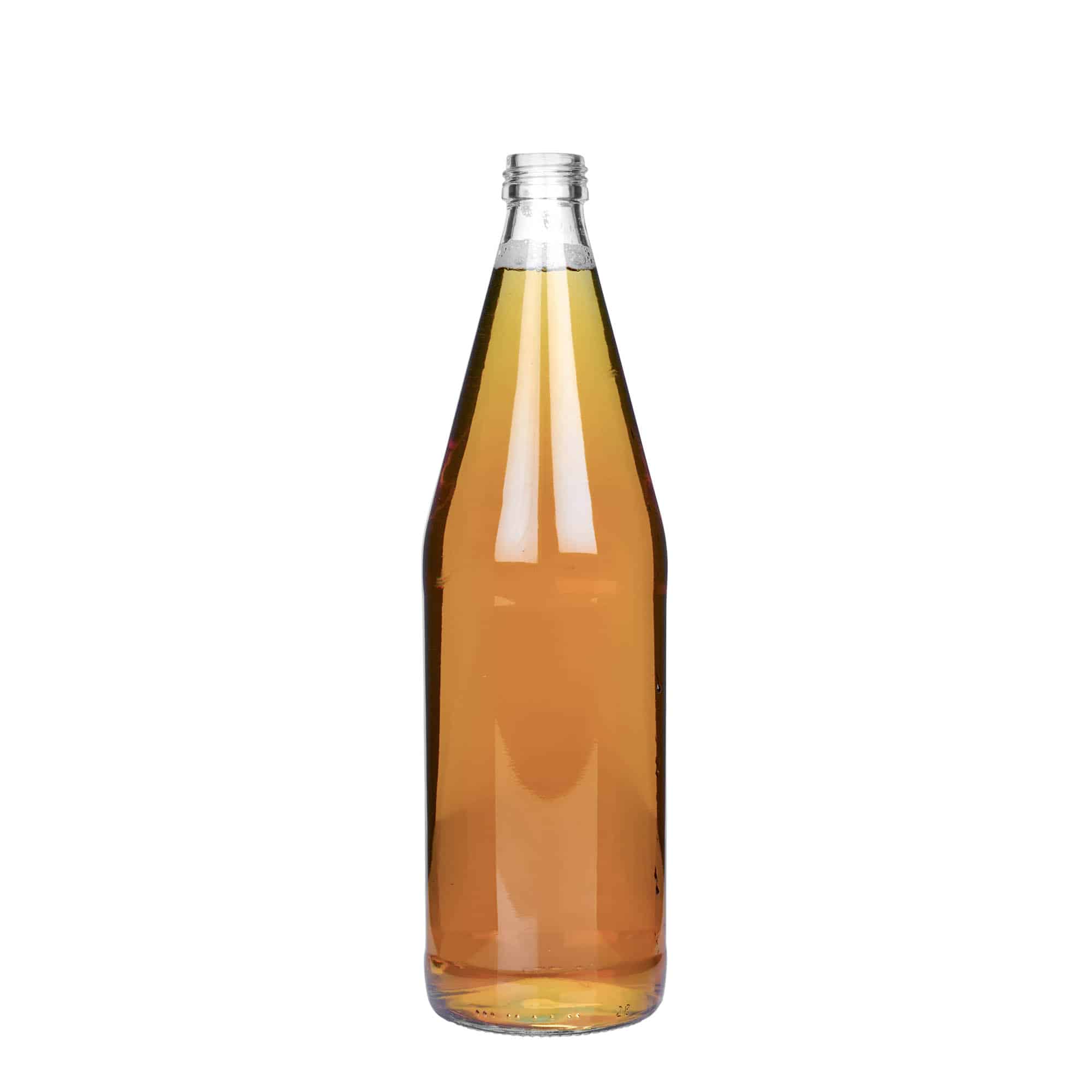 750 ml universalflaske gulerodsform, glas, åbning: PP 28 750 ml universalflaske gulerodsform, glas, åbning: PP 28