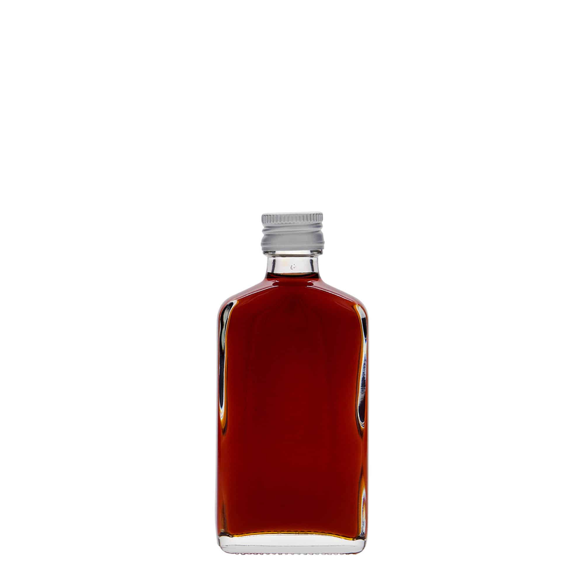 50 ml lommelærke, firkantet, glas, åbning: PP 18