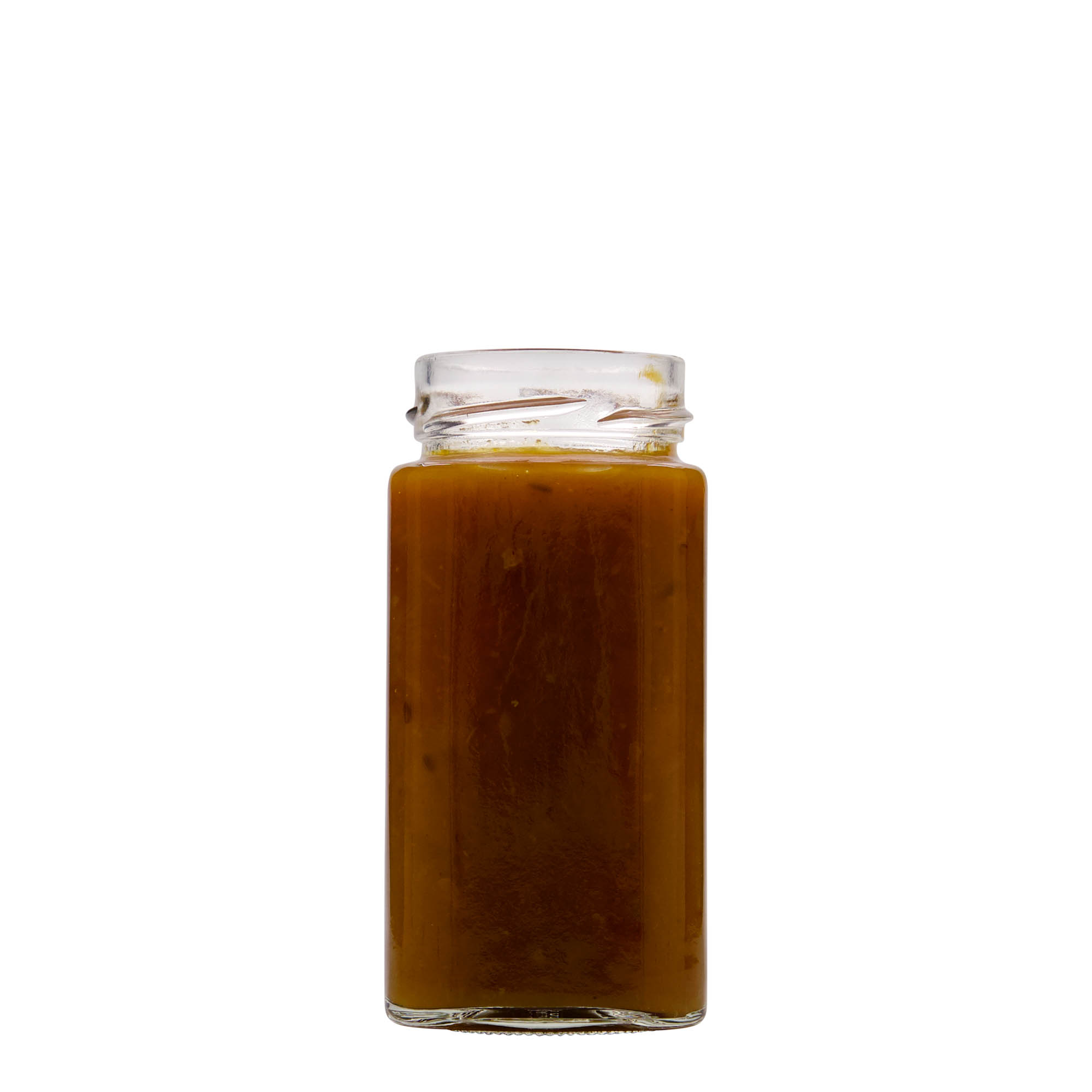 314 ml firkantet glas 'Funny', åbning: Deep-Twist-Off (DTO 58)