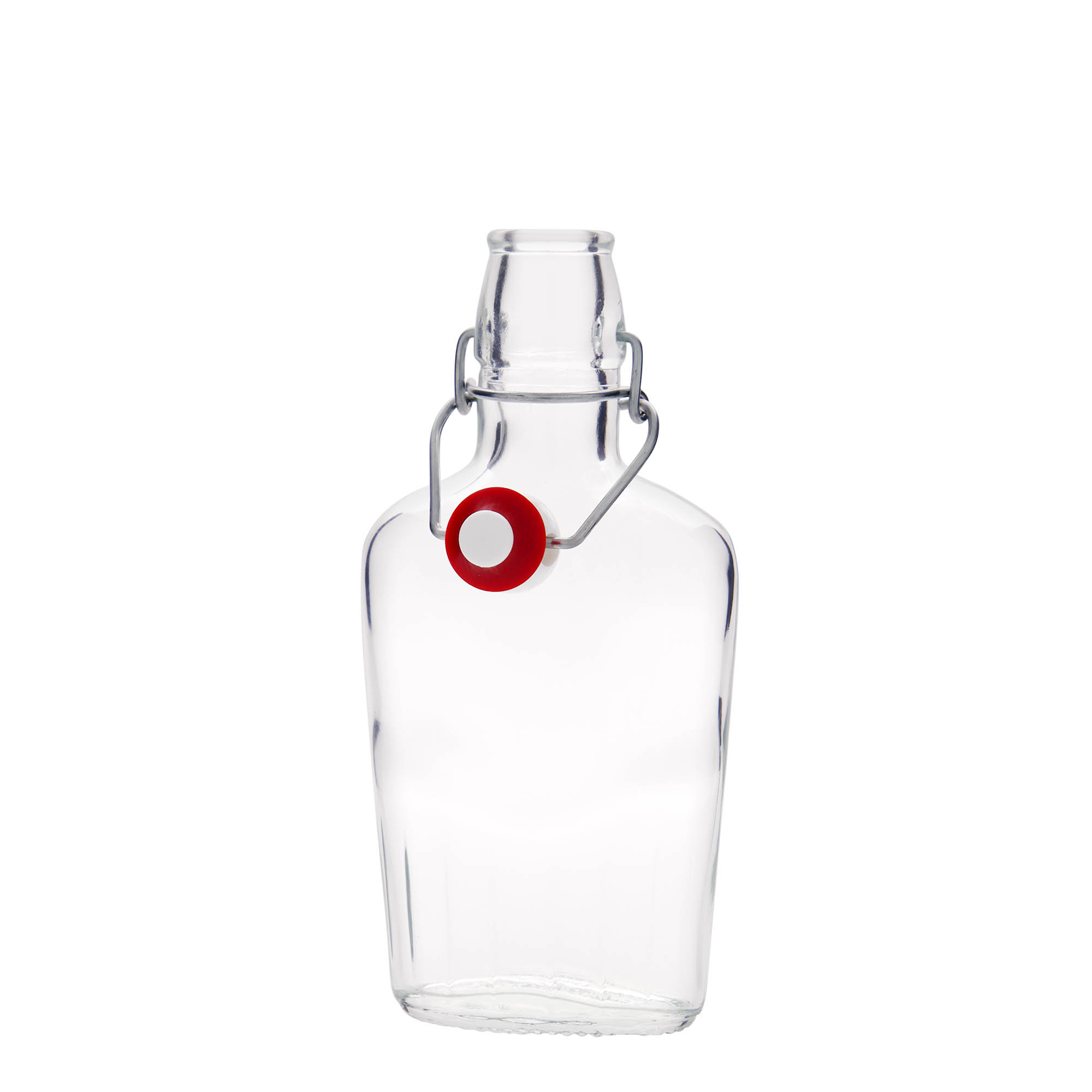250 ml glasflaske 'Fiaschetta', oval, åbning: hængelås-lukning 250 ml glasflaske 'Fiaschetta', oval, åbning: hængelås-lukning