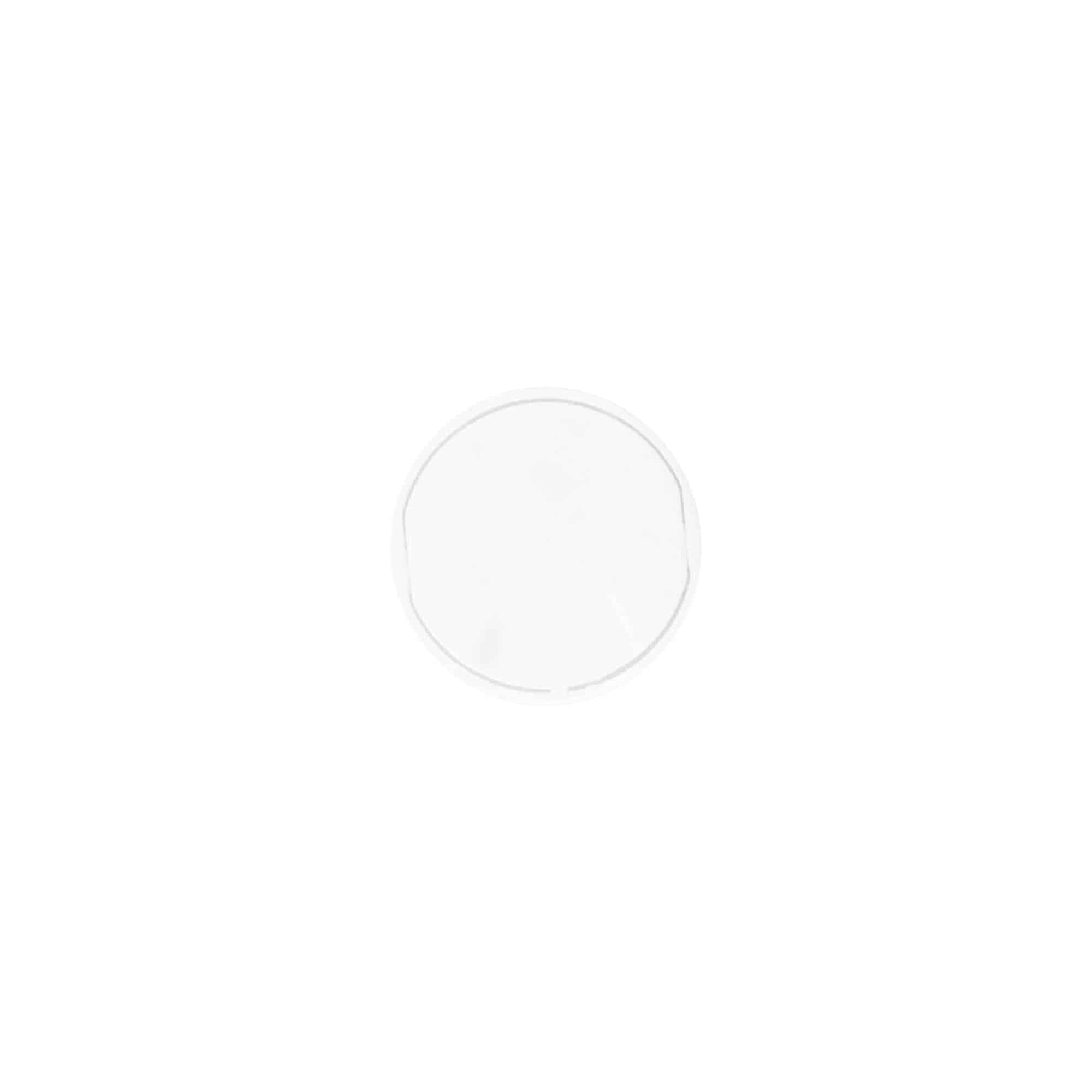 Skruelåg Disc Top, PP-plast, hvid, til åbning: 20/410