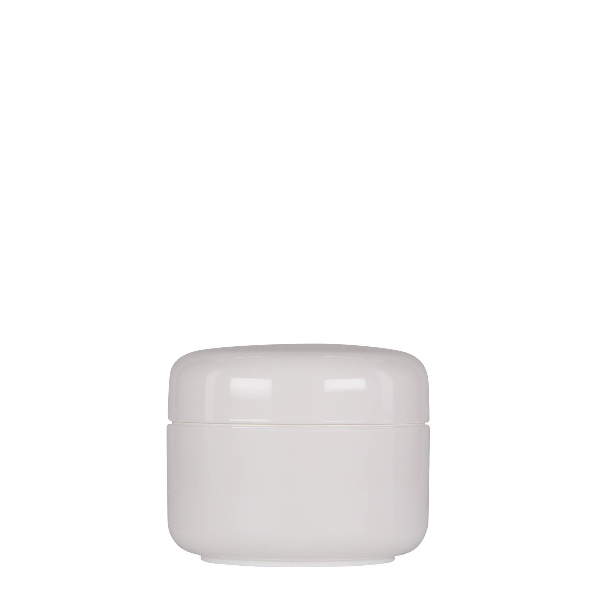 150 ml plastdåse 'Bianca', PP, hvid, åbning: skruelåg