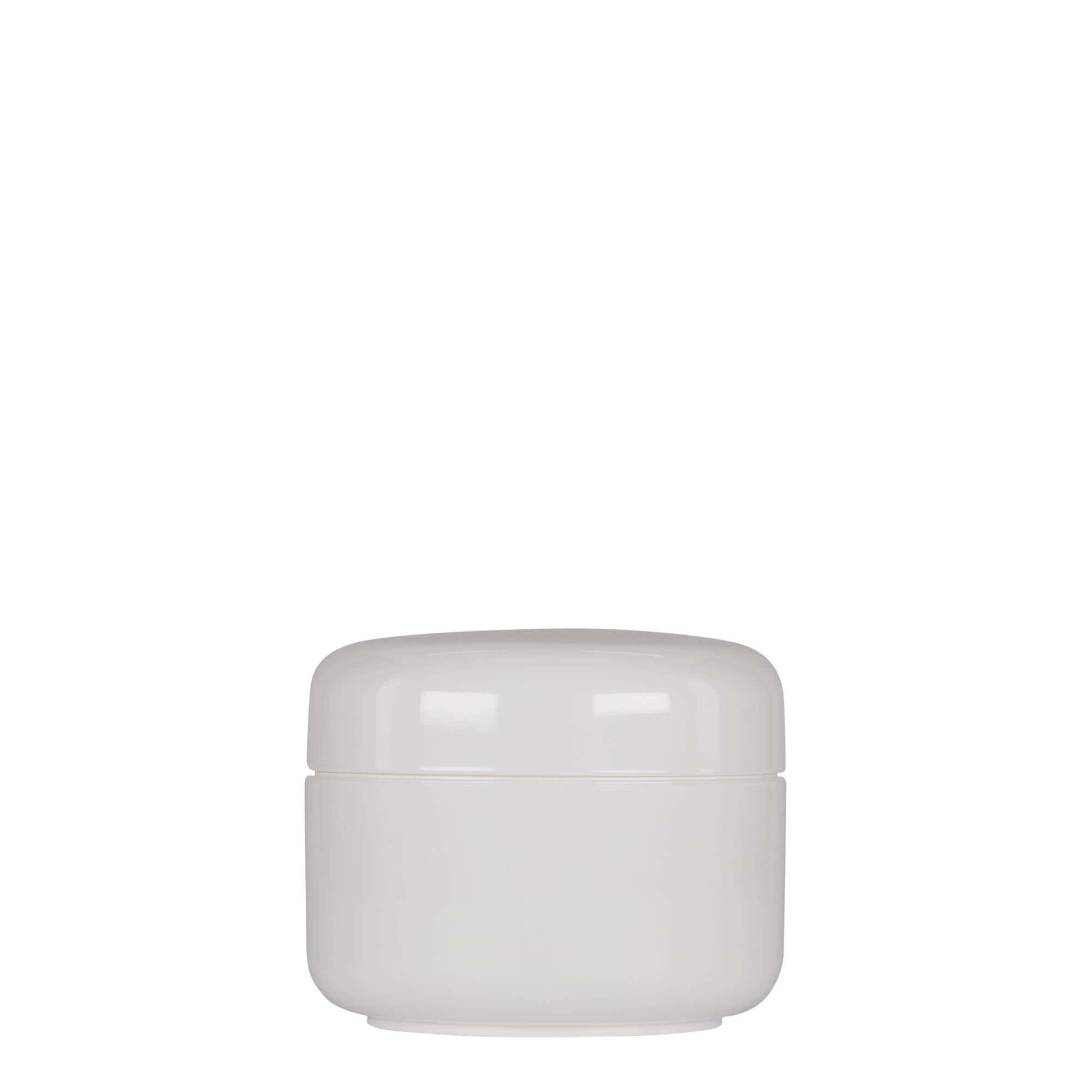 150 ml plastdåse 'Bianca', PP, hvid, åbning: skruelåg