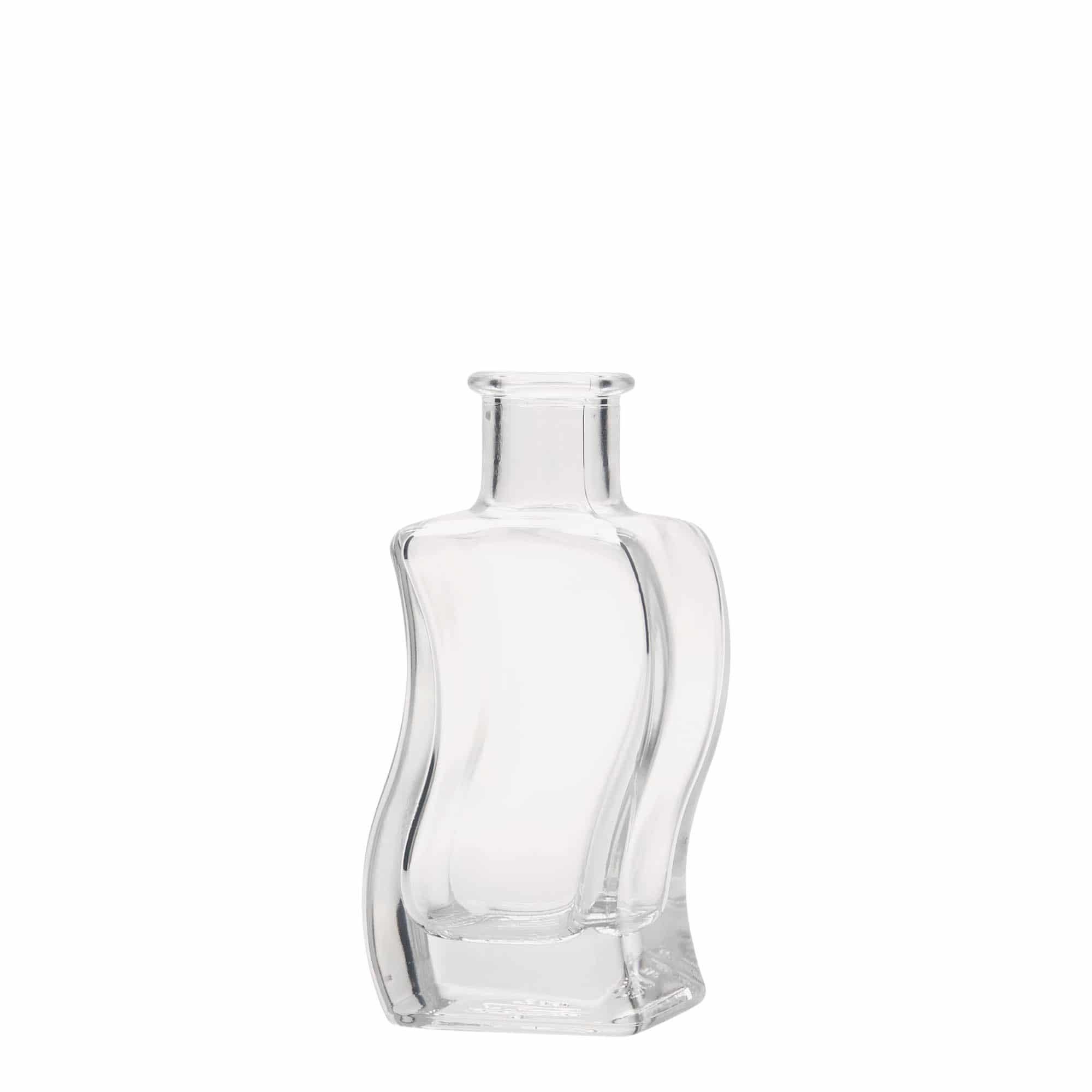 100 ml glasflaske 'Welle', firkantet, åbning: kork