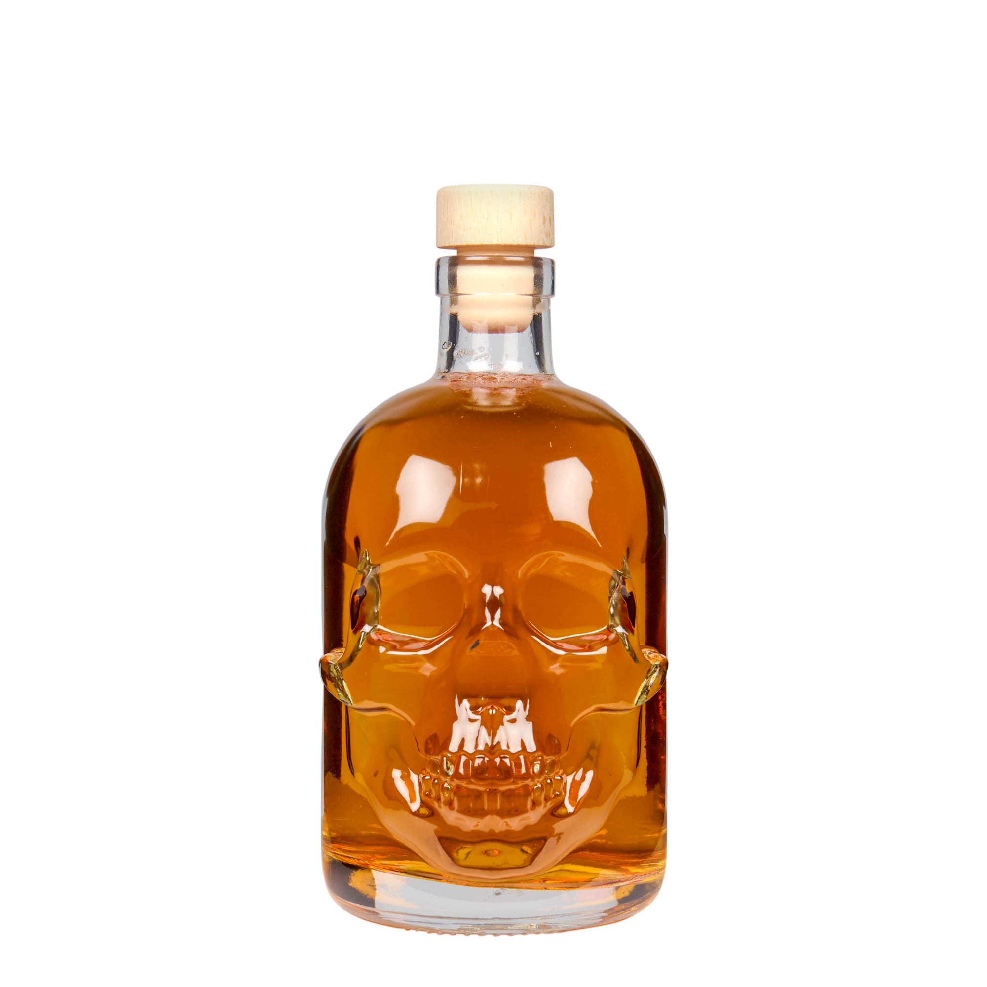 500 ml glasflaske 'Dødningehoved', åbning: kork 500 ml glasflaske 'Dødningehoved', åbning: kork