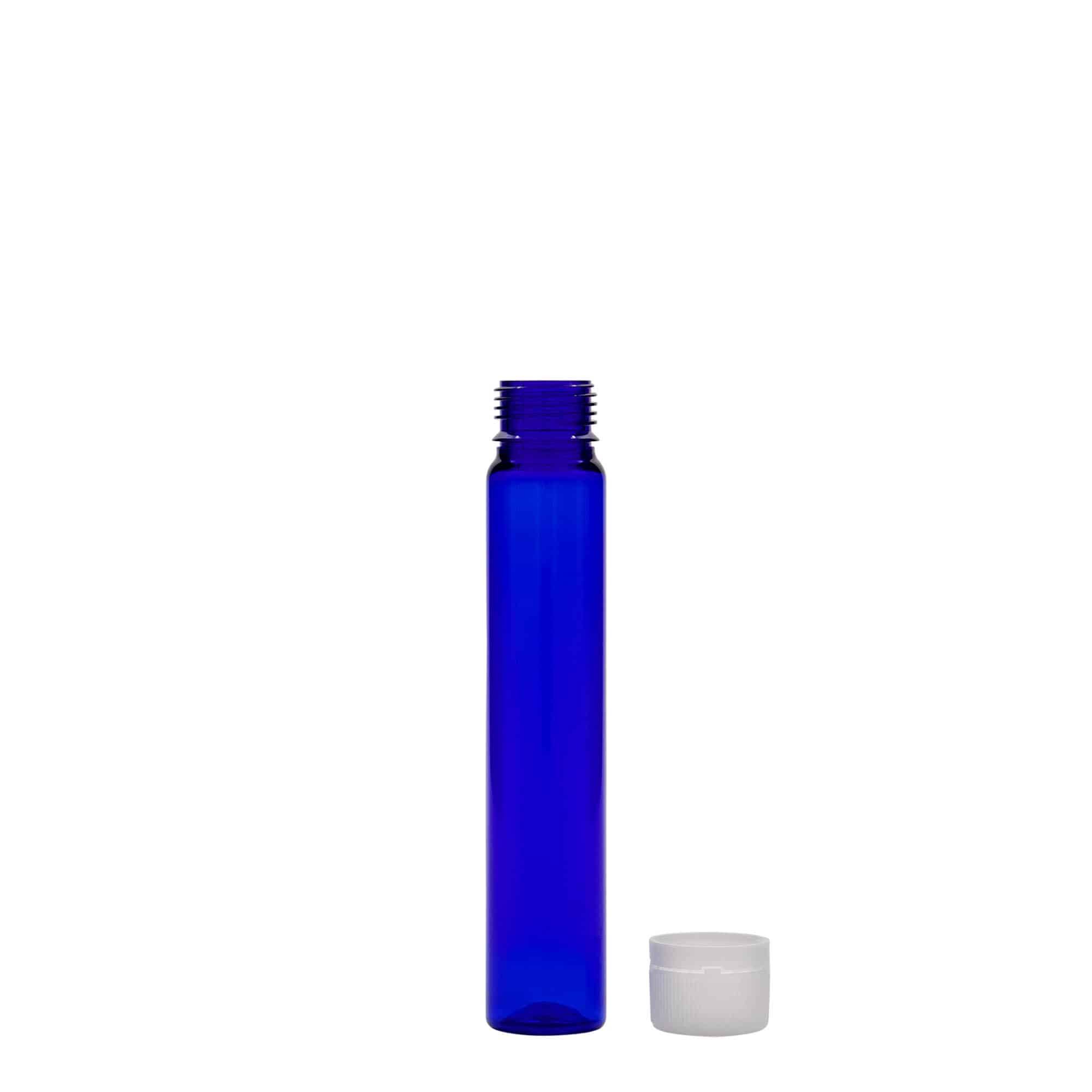 25 ml PET-rør, plast, kongeblå, åbning: Skruelåg