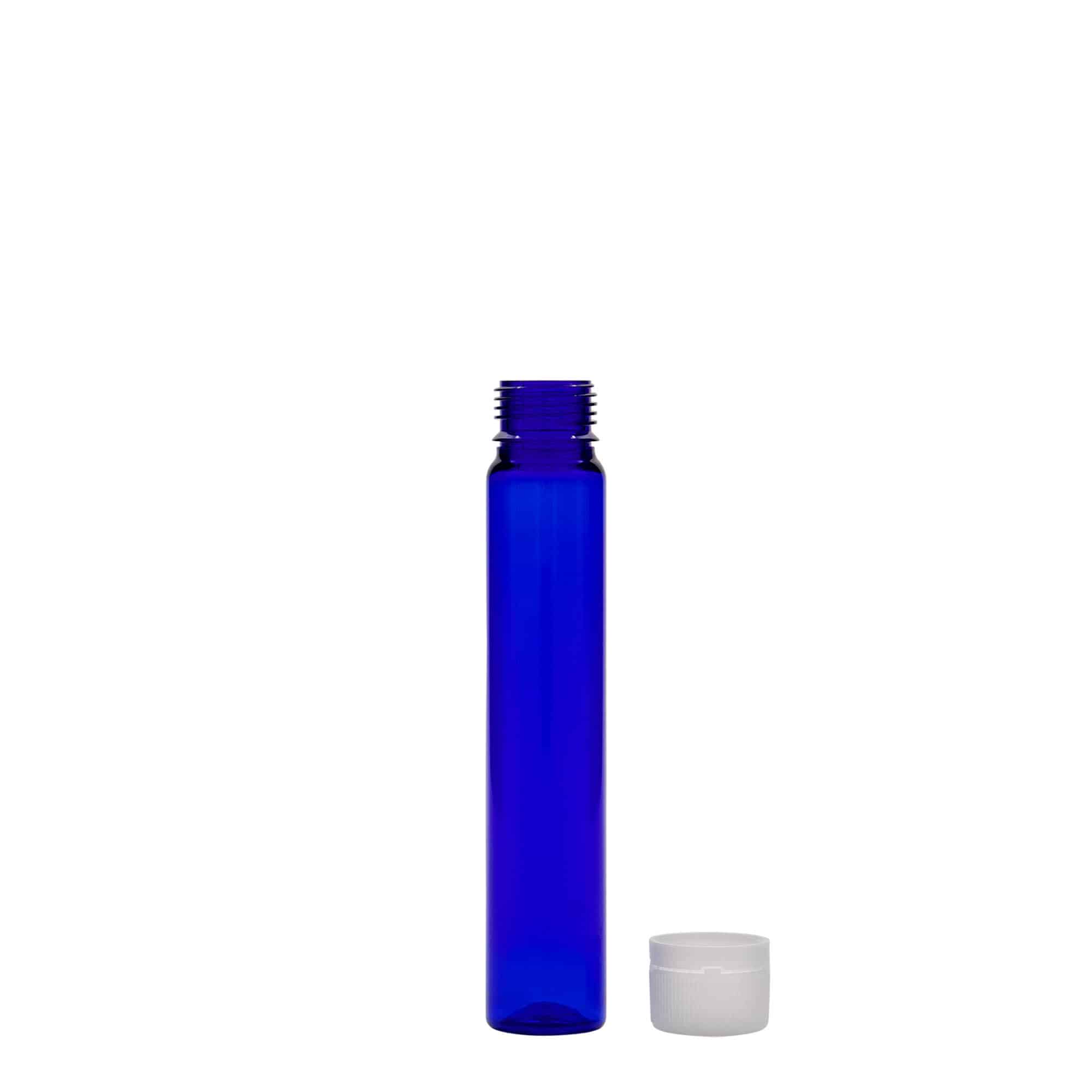 25 ml PET-rør, plast, kongeblå, åbning: skruelåg