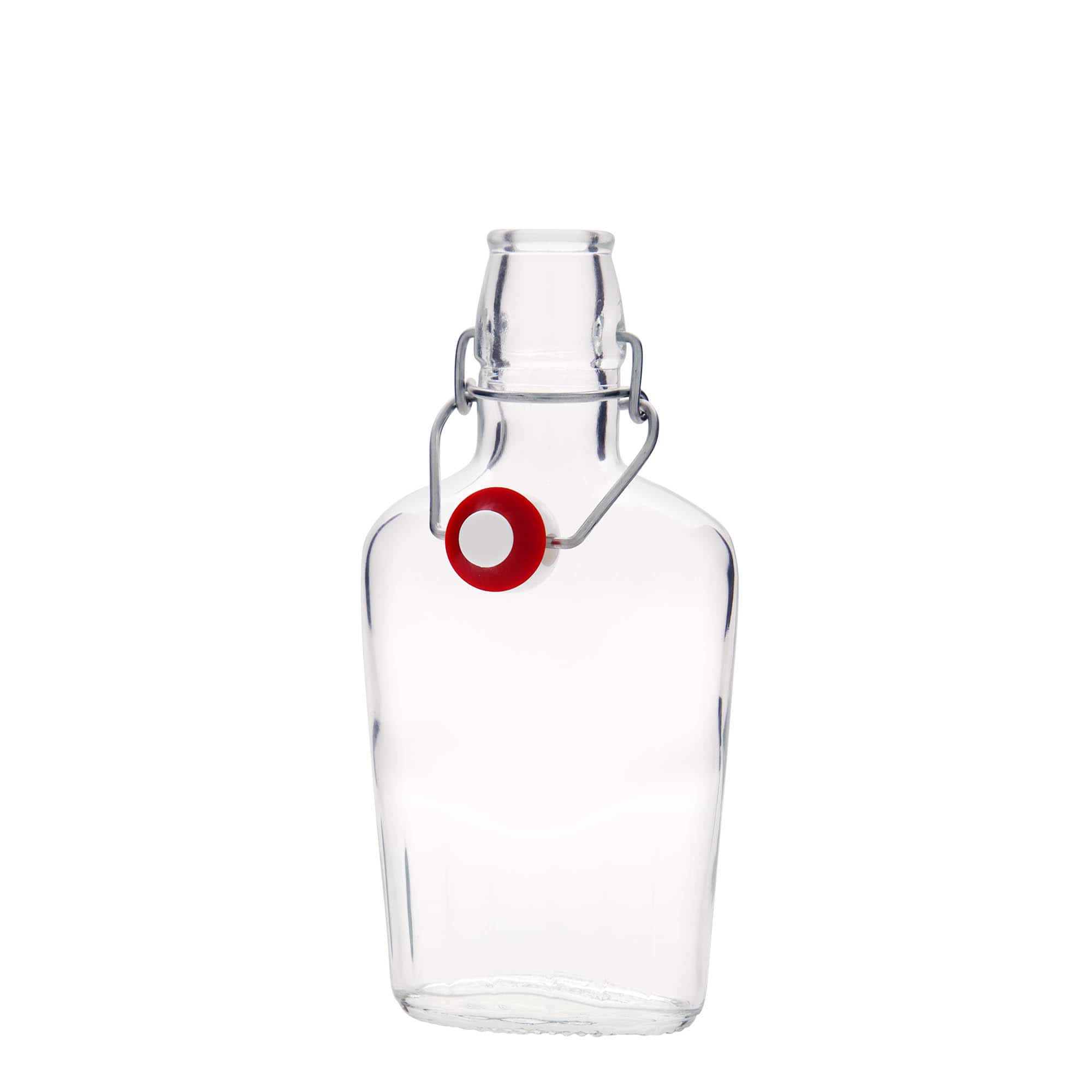 250 ml glasflaske »Fiaschetta«, oval, åbning: hængelås-lukning