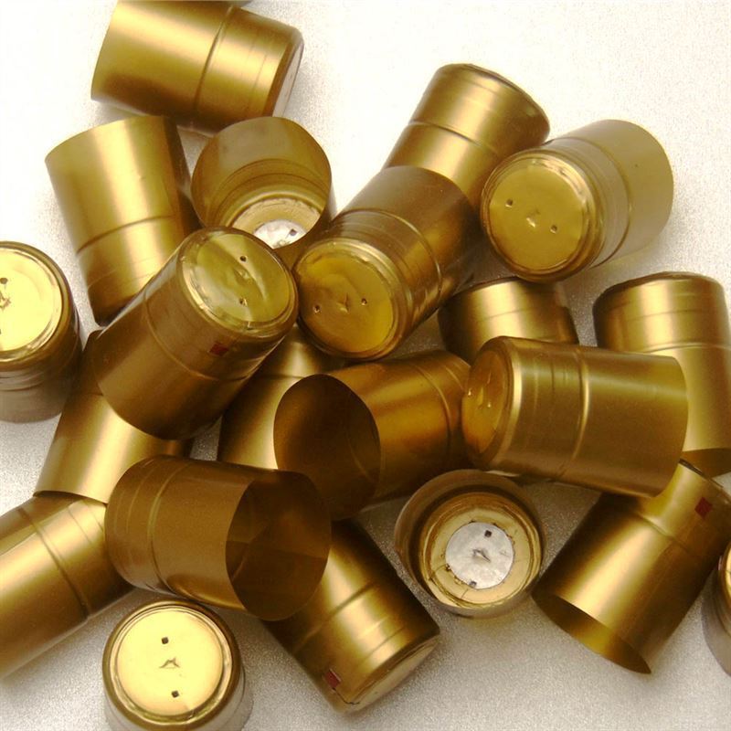 Skrumpkapsel 32x41, PVC-plast, guld Skrumpkapsel 32x41, PVC-plast, guld