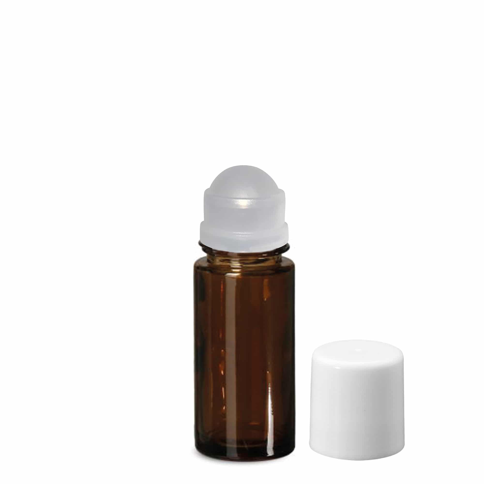 50 ml roll-on-flaske, glas, brun, åbning: skruelåg