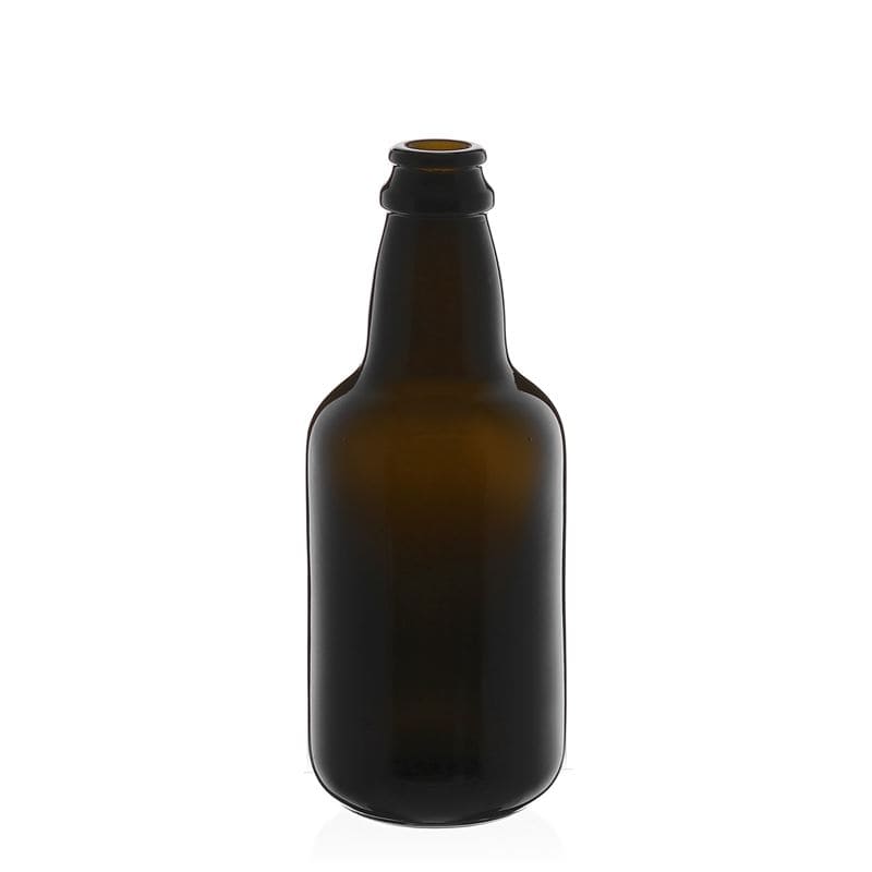 330 ml ølflaske 'Era', glas, antikgrøn, åbning: kapsel