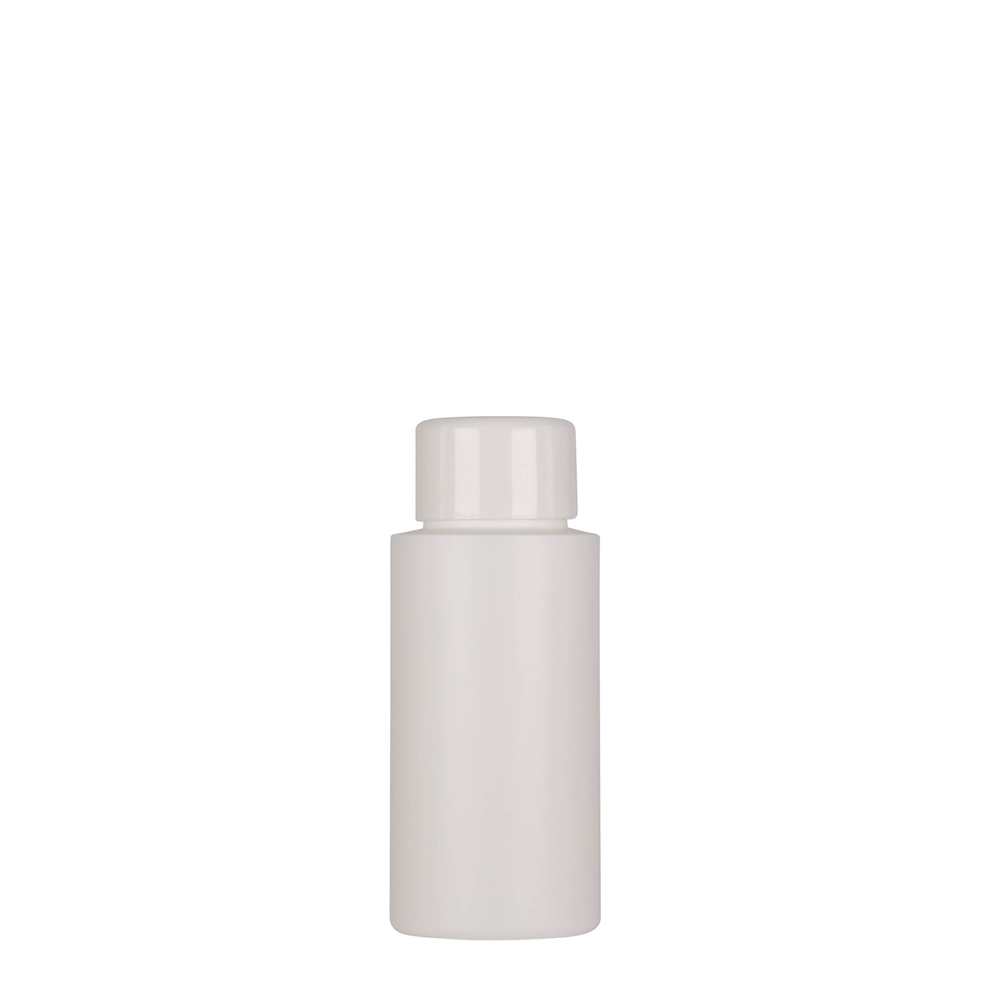 50 ml plastflaske 'Pipe', grøn HDPE, hvid, åbning: 24/410