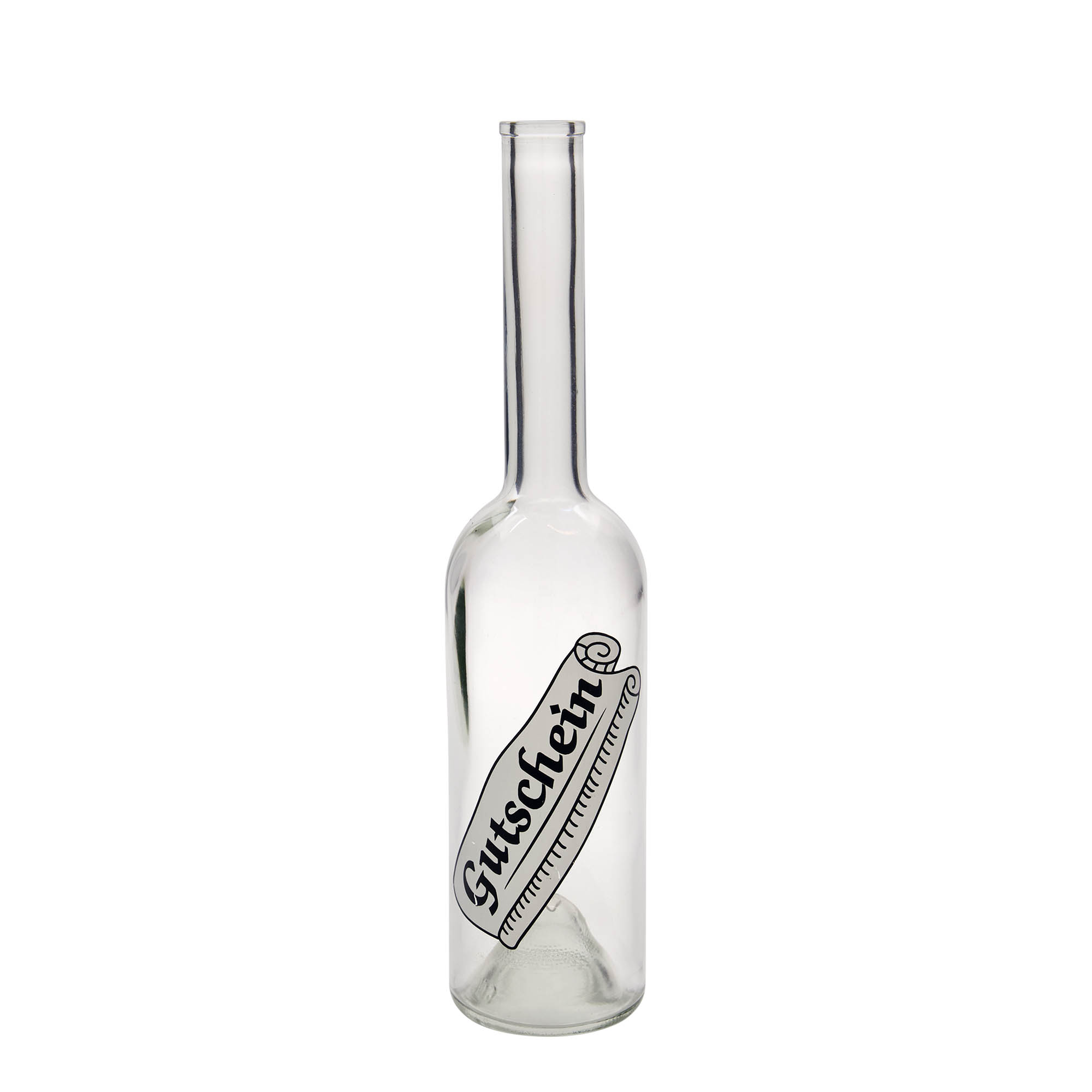 500 ml glasflaske 'Opera', motiv: gavekort, åbning: kork 500 ml glasflaske 'Opera', motiv: gavekort, åbning: kork